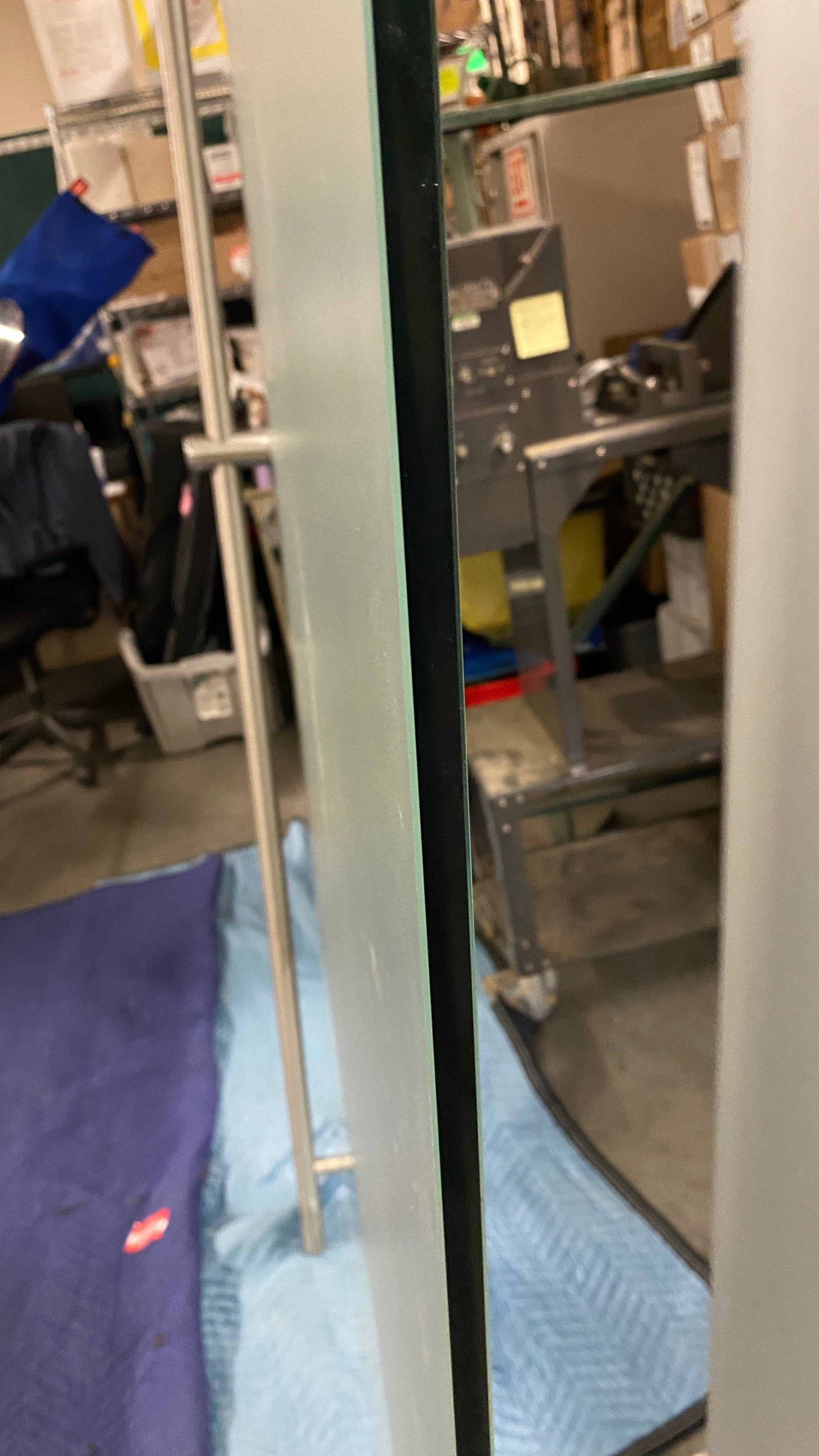 Dismantled Glass Walls w/ Sliding Glass Door