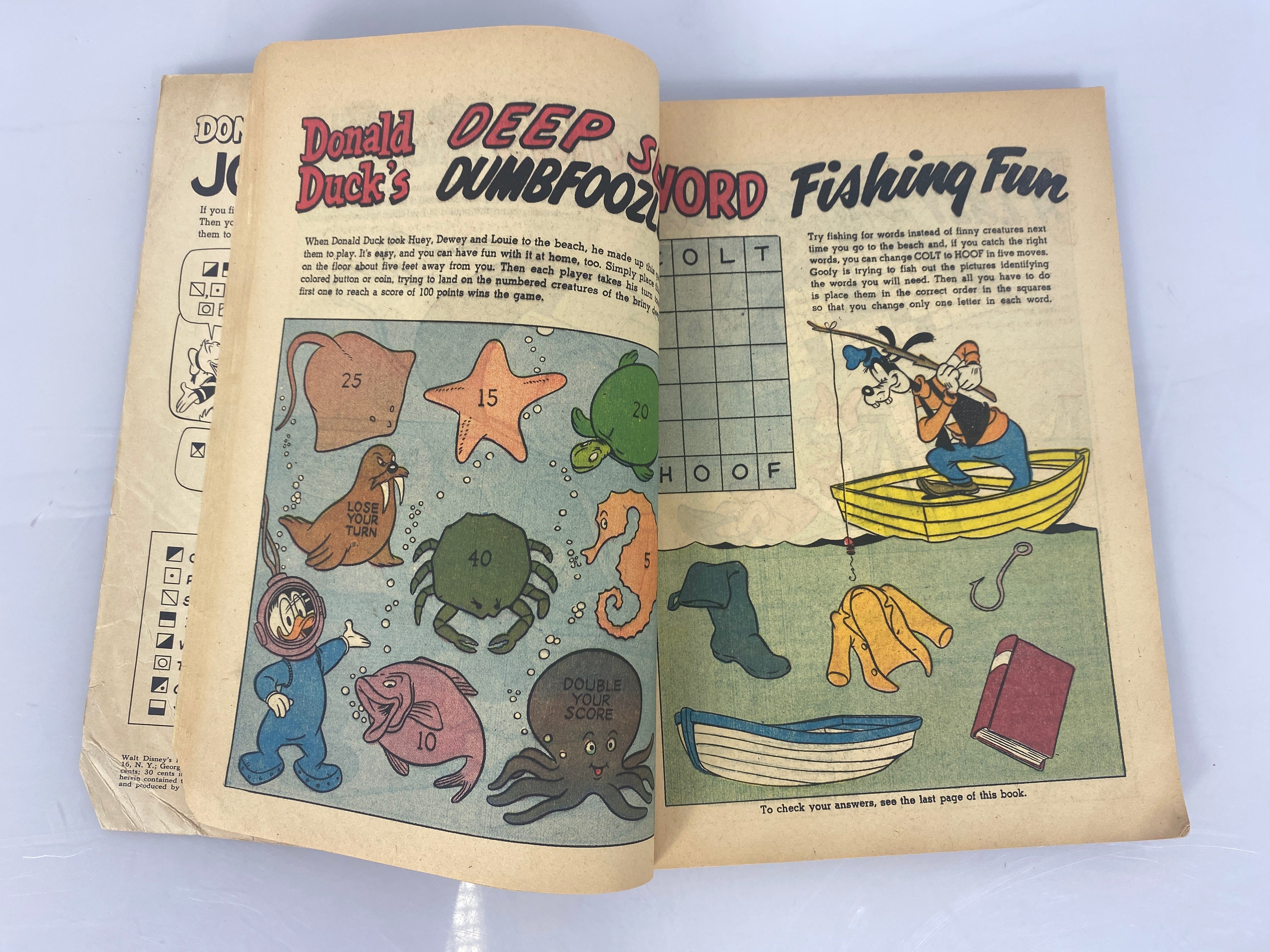 Donald Duck Beach Party Lot of 3 Disney Giant Size Dell Comics 1954-1957