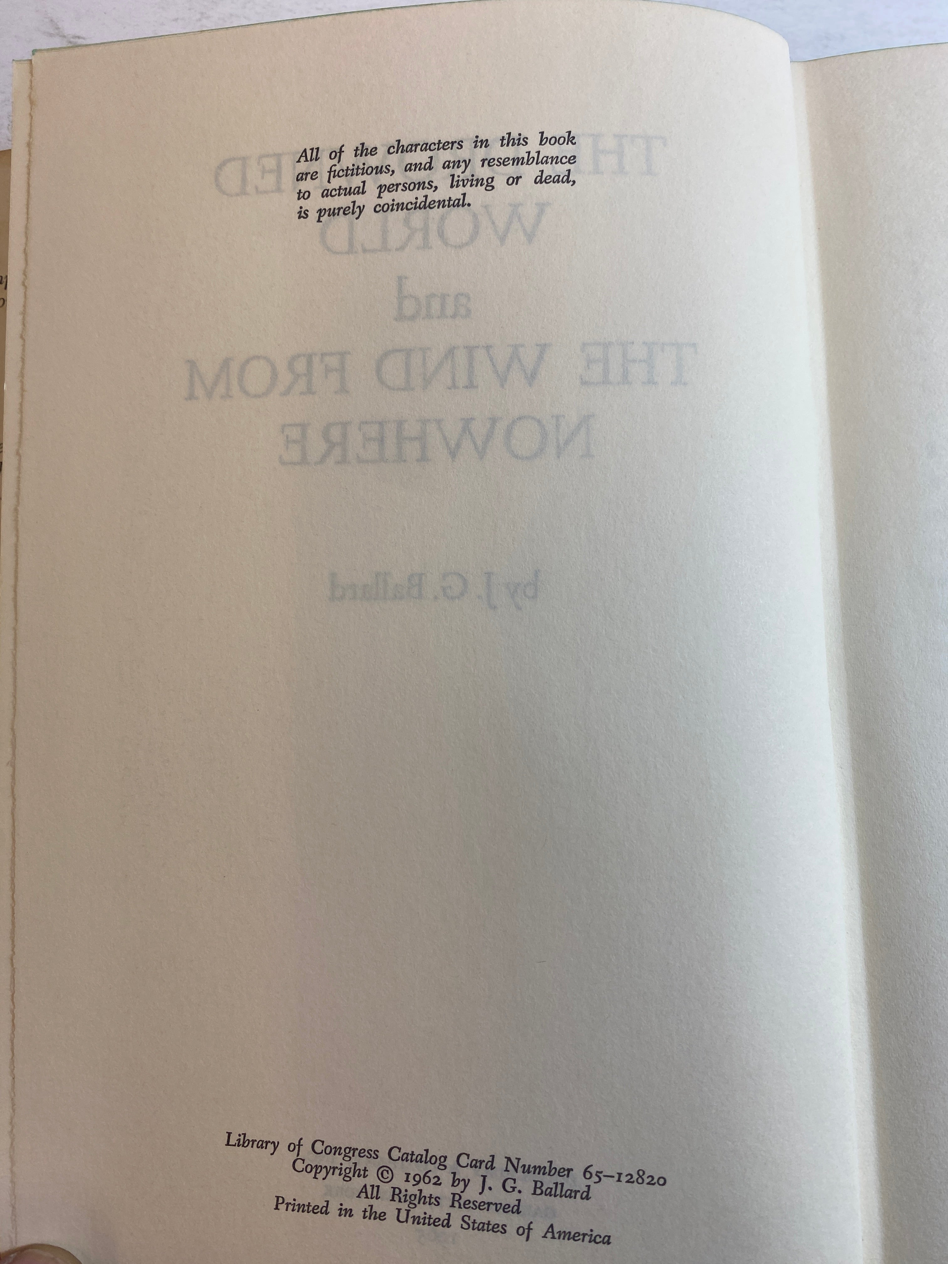 Drowned World and Wind from Nowhere Ballard HCDJ 1965
