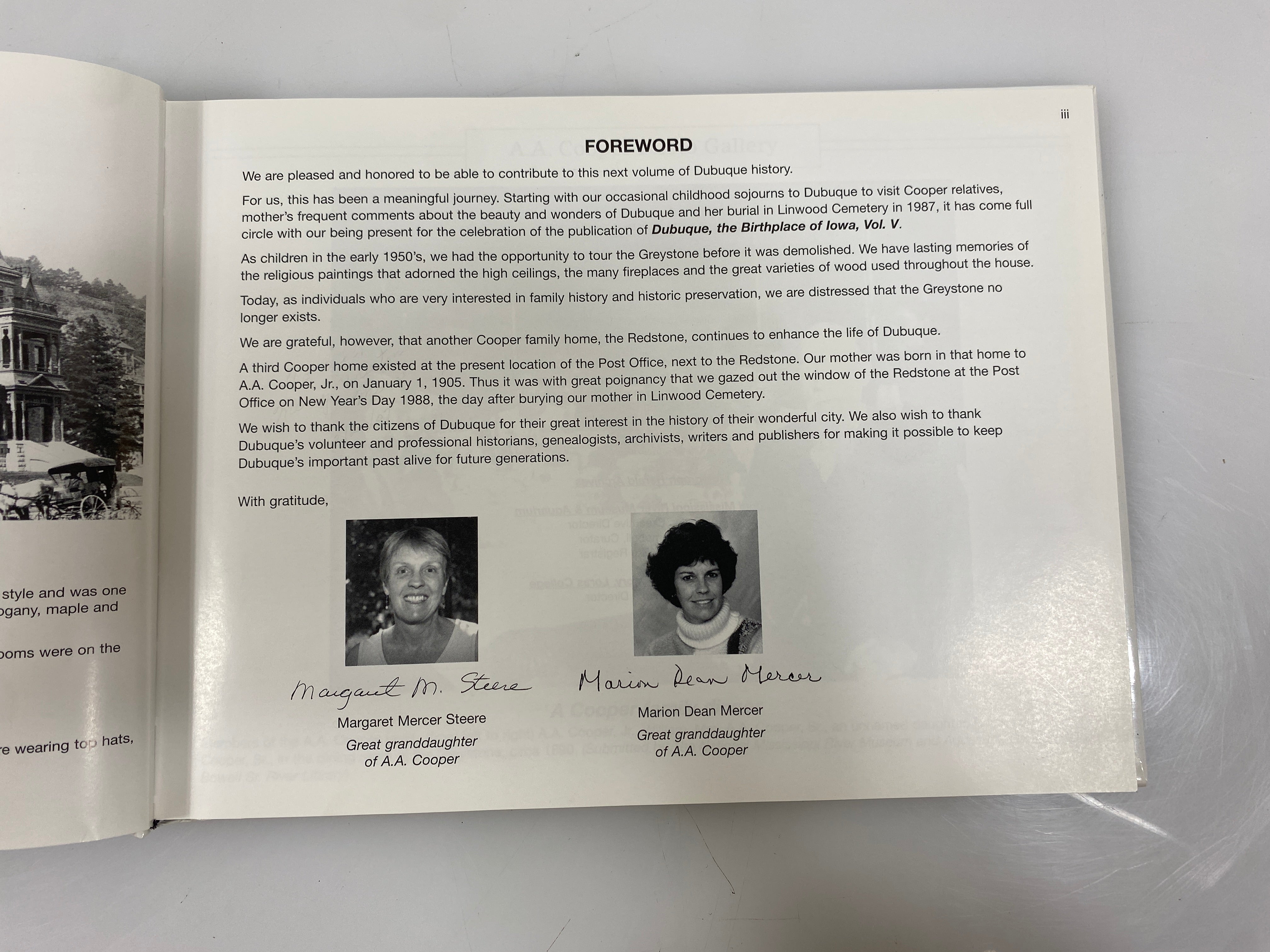 Dubuque the Birthplace of Iowa Vol V 2007 Telegraph Herald Inscribed HC