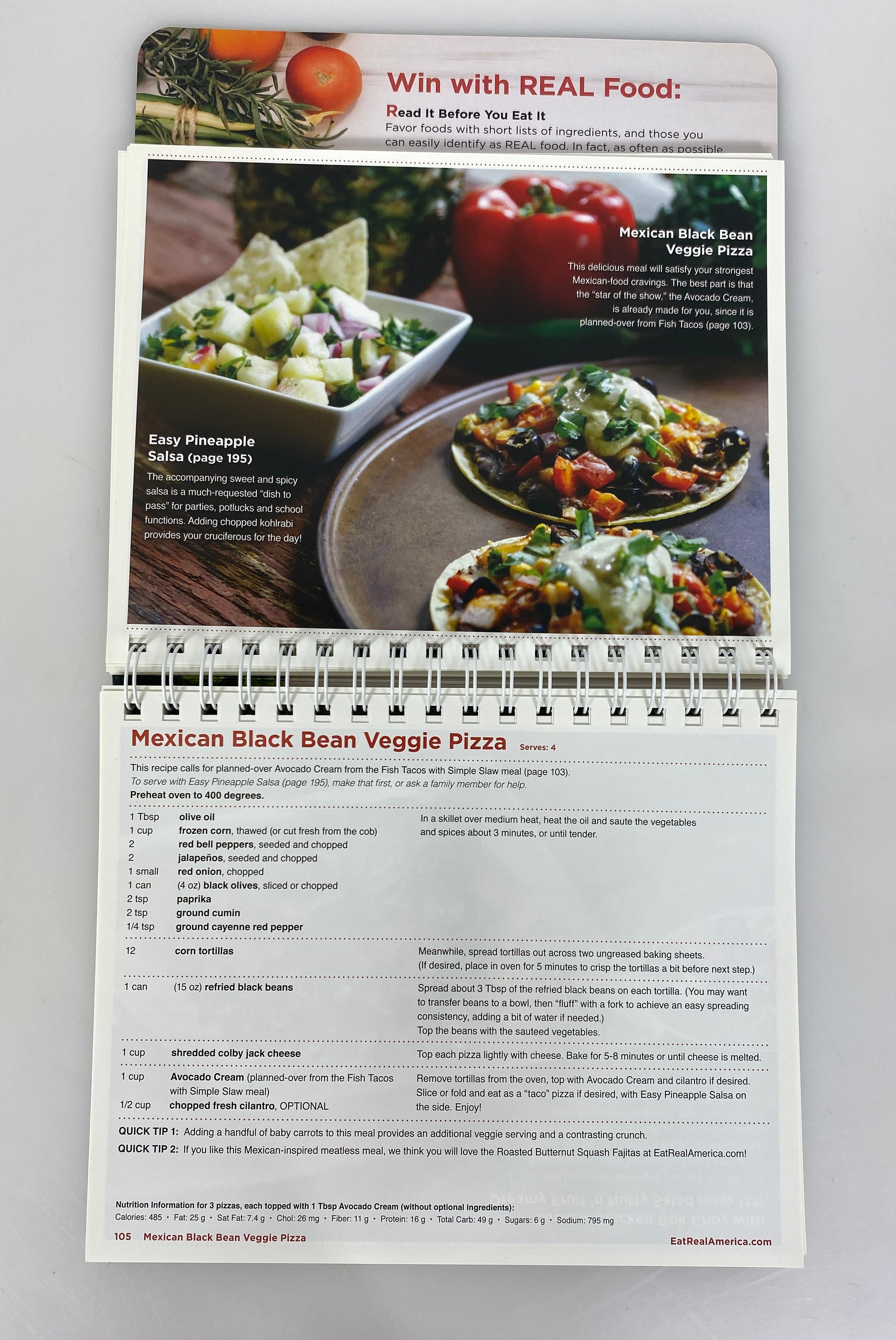 Eat Real Cookbook 28 Day Kickstart by Sanderson/Foco 2020 Signed Spiral SC