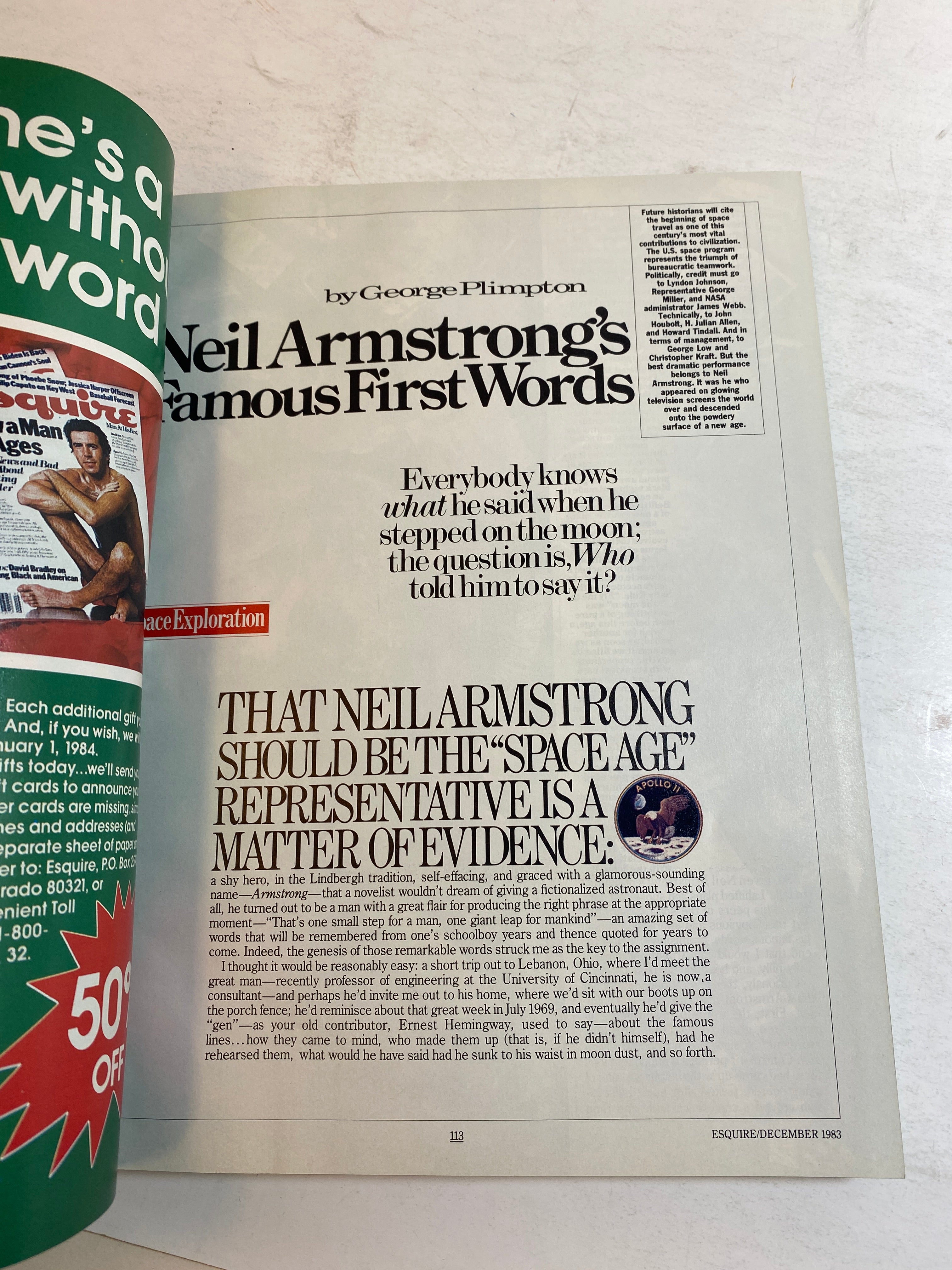 Esquire Magazine 50 Who Made the Difference 1983