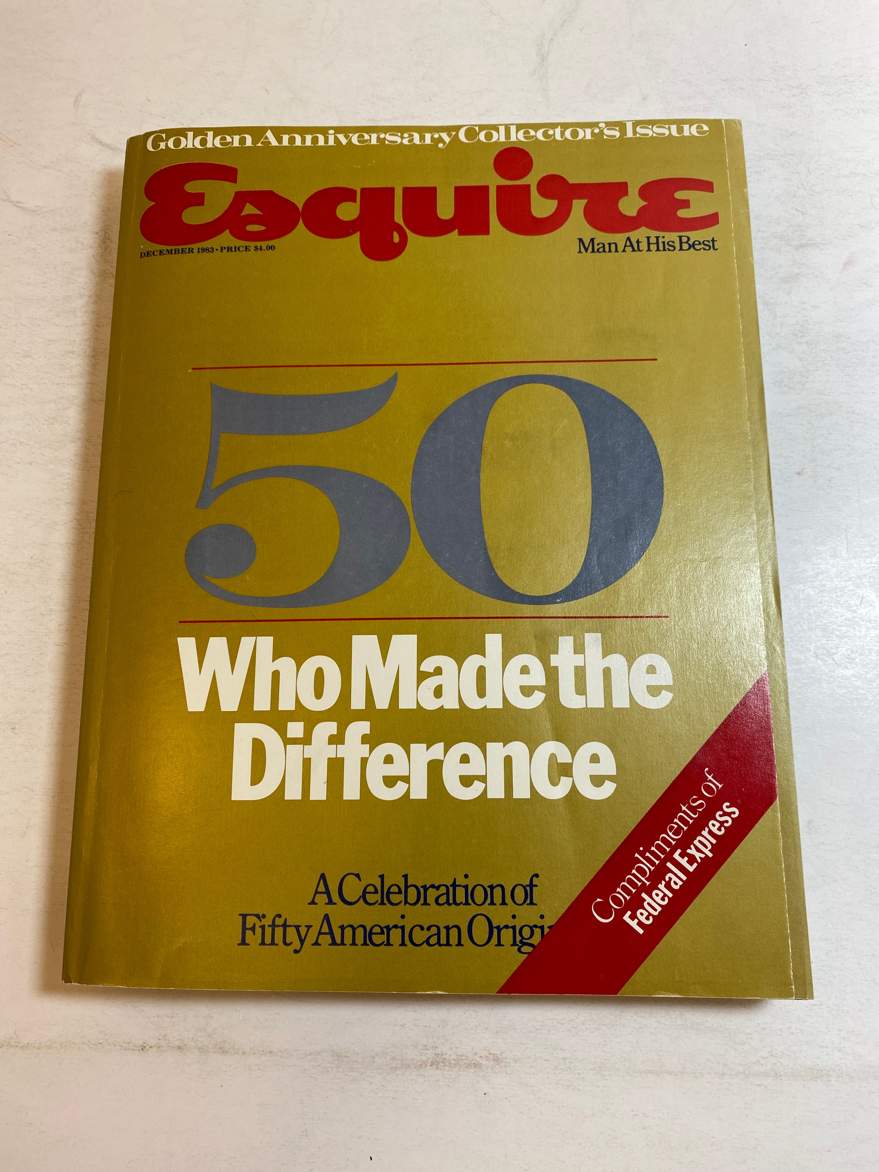 Esquire Magazine 50 Who Made the Difference 1983