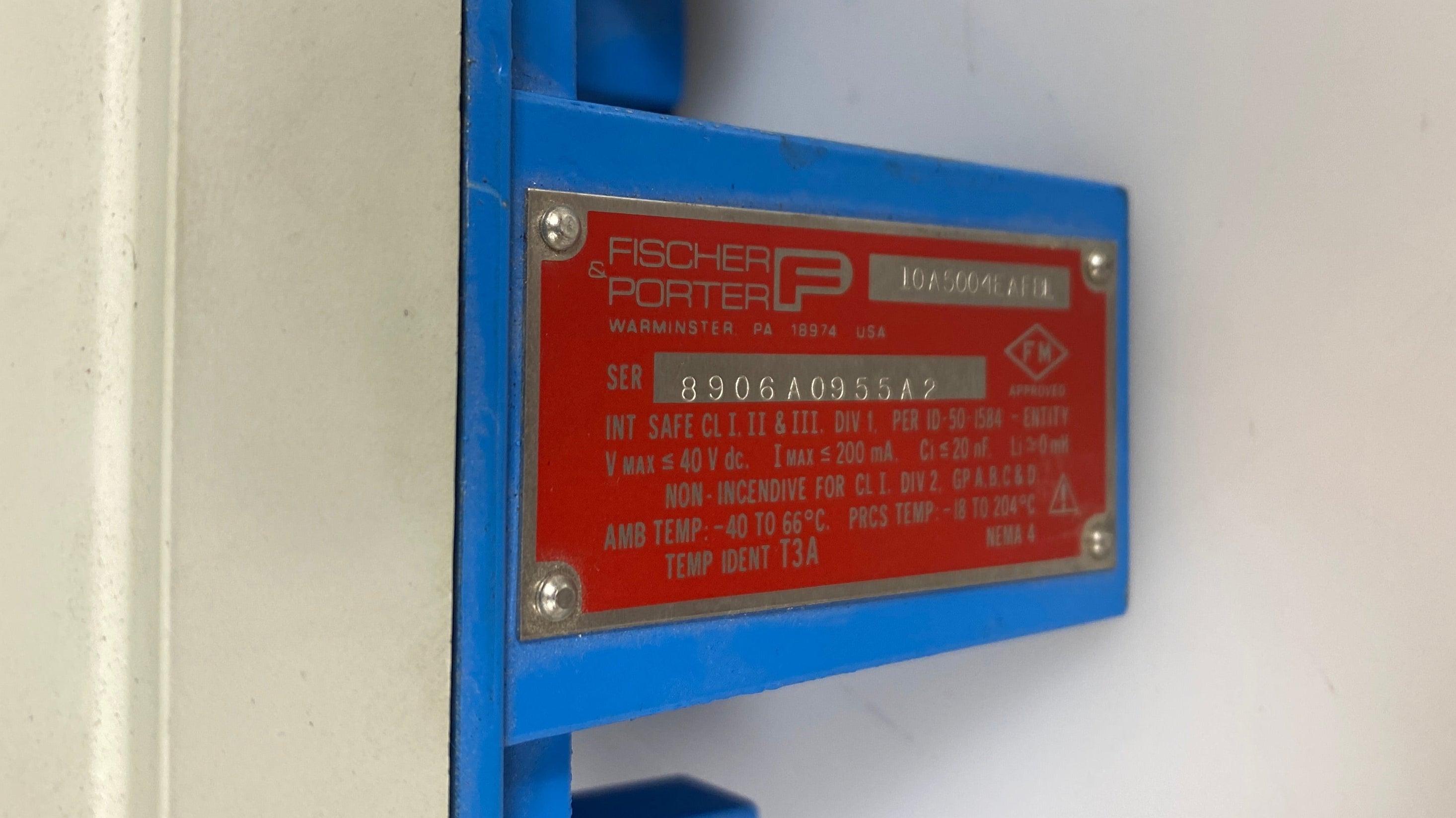 Fischer and Porter #10A5004EAFCL Wall Mounted Flow Meter *Untested*