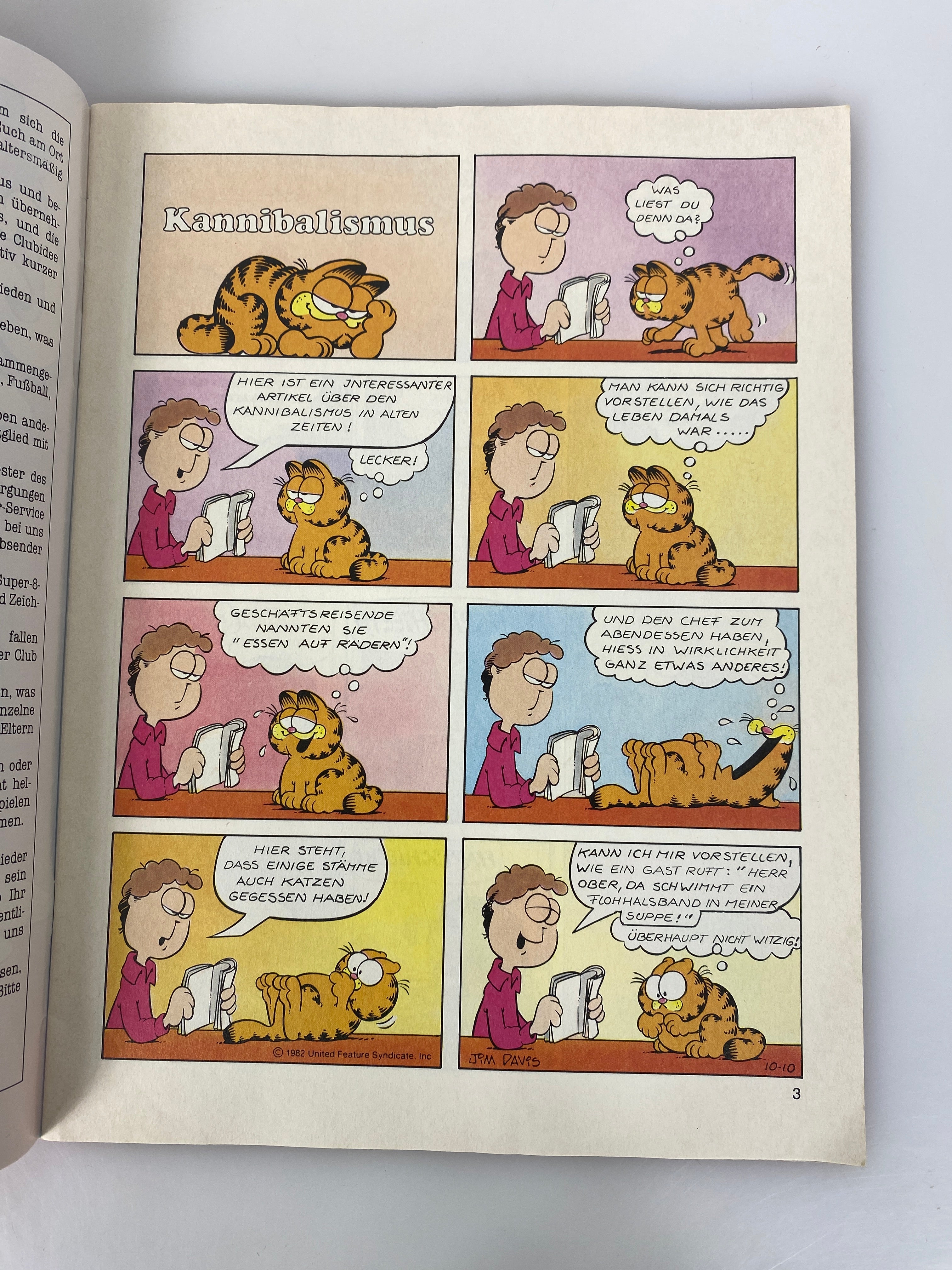 Garfield German Comic No. 8 1987