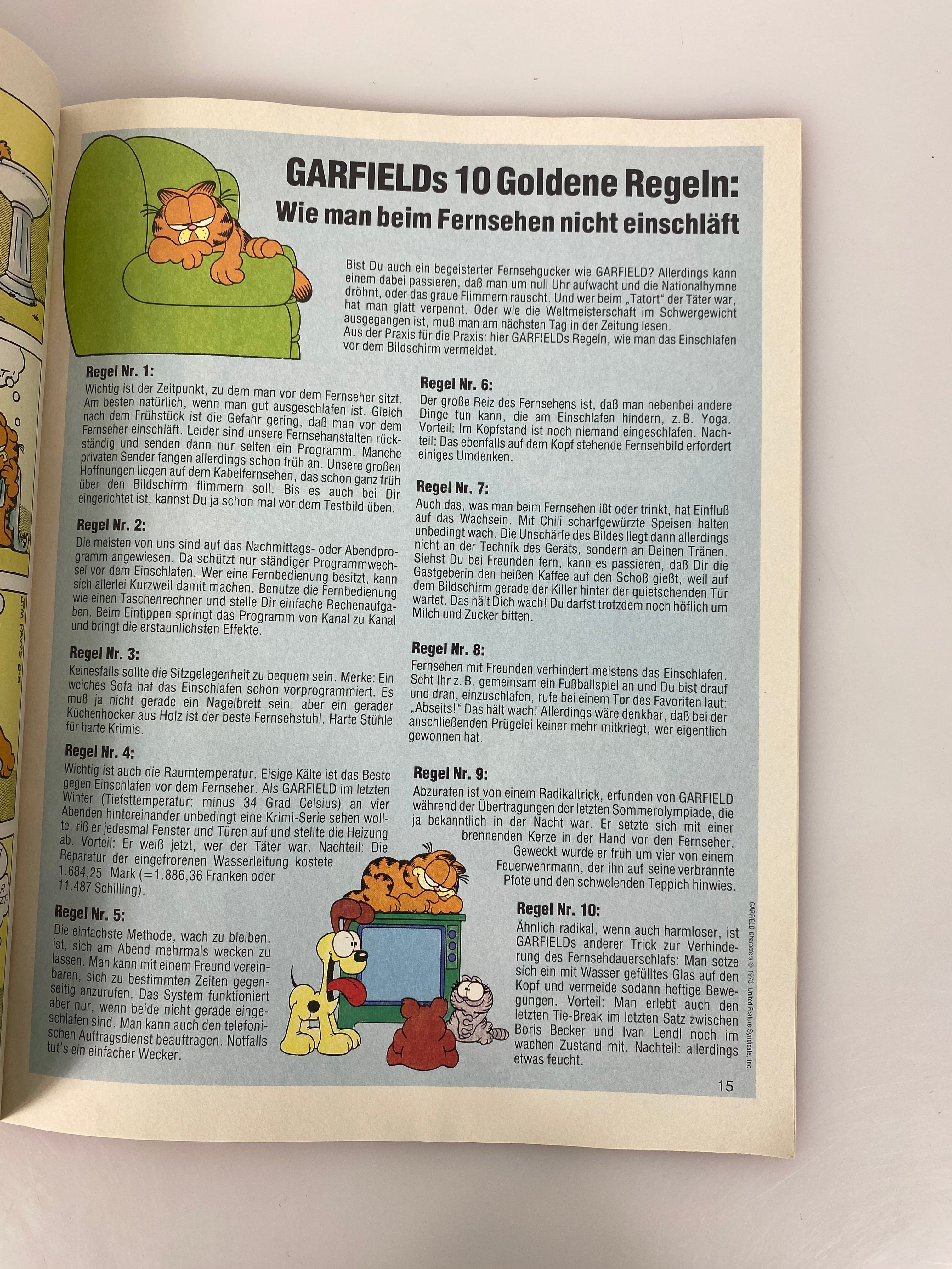 Garfield German Comic No. 8 1987