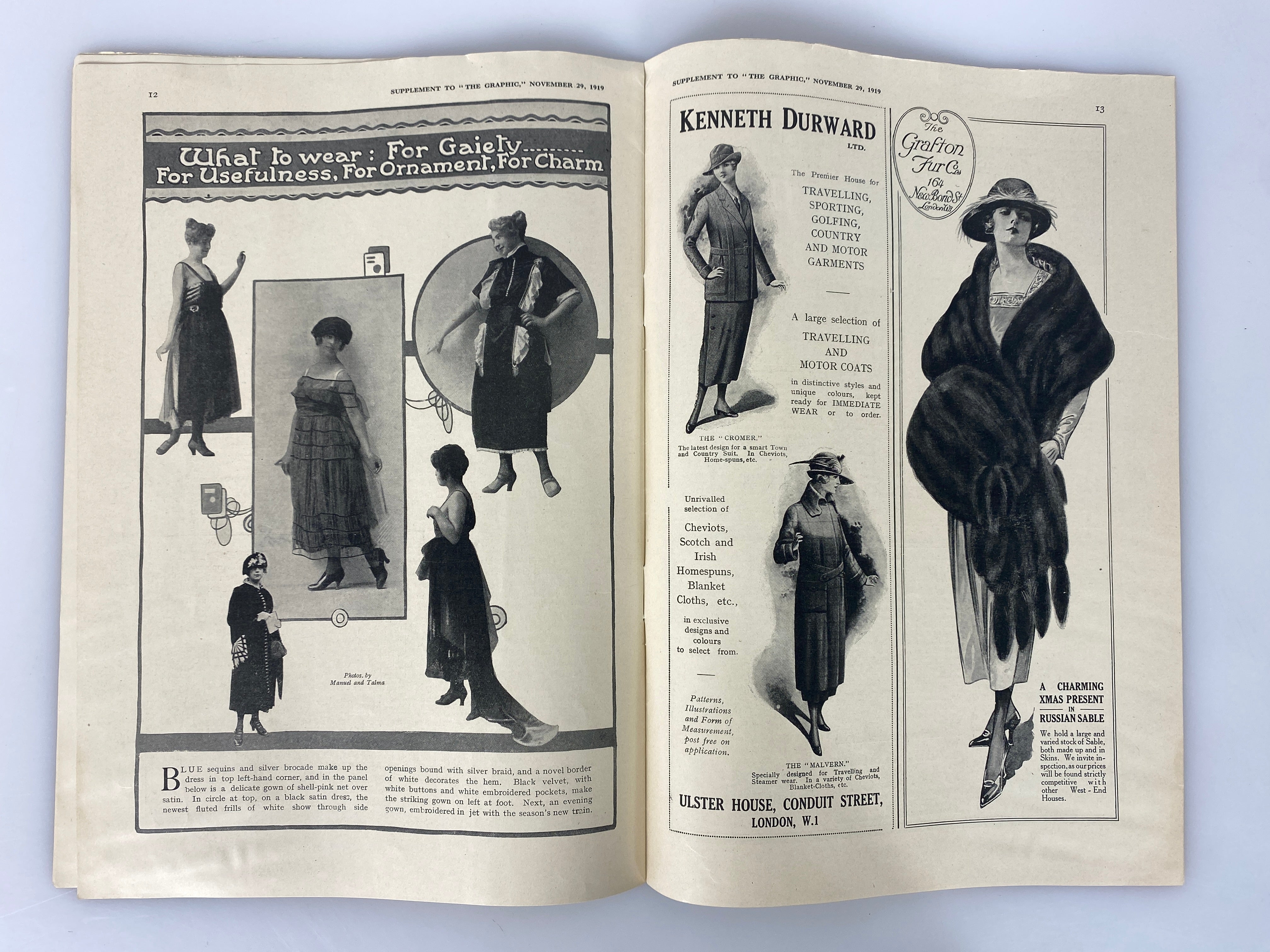 Graphic Fashions: Furs Christmas (supplement to The Graphic November 1919)