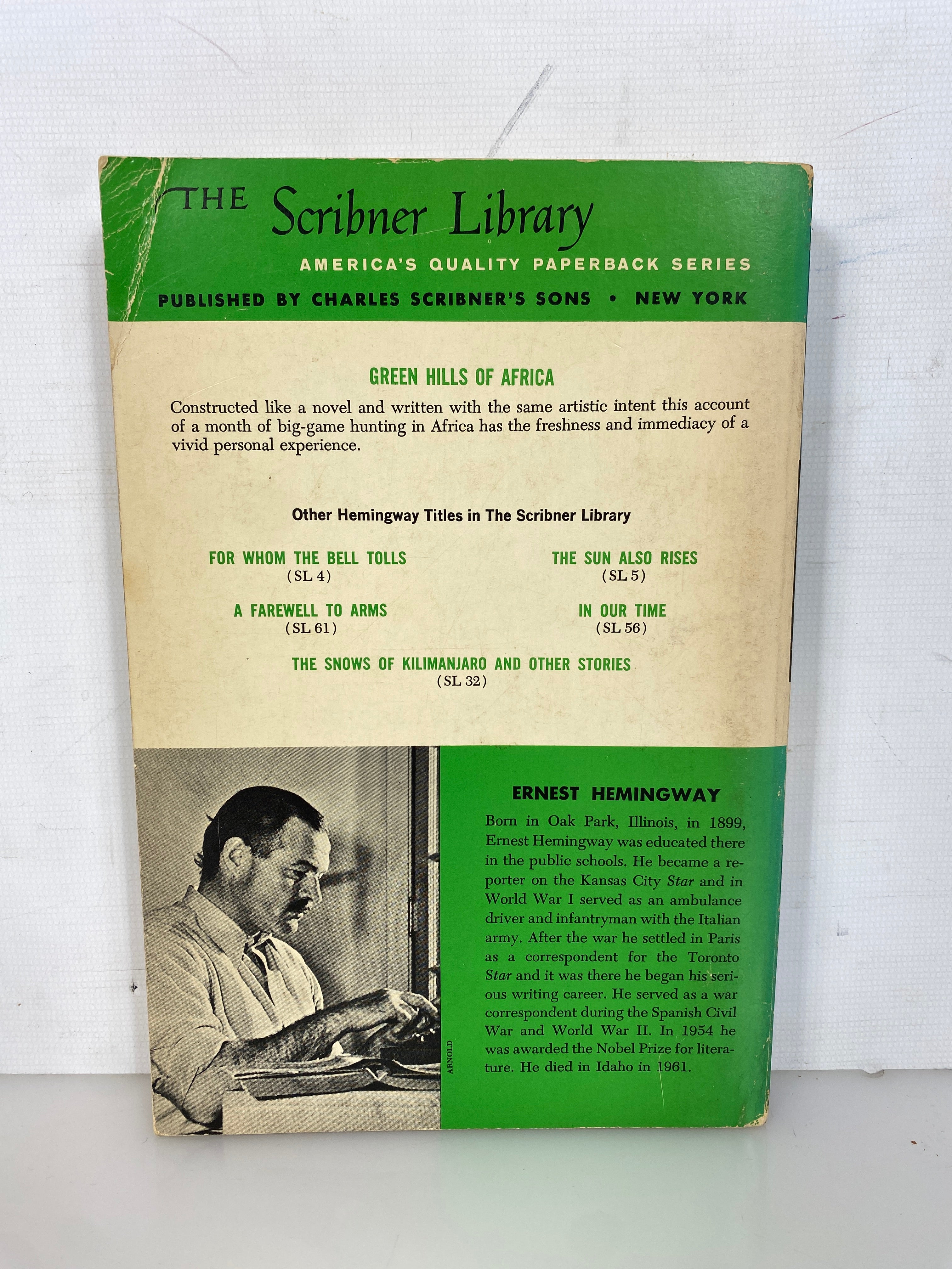 Green Hills of Africa by Hemingway 1935 The Scribner Library SC