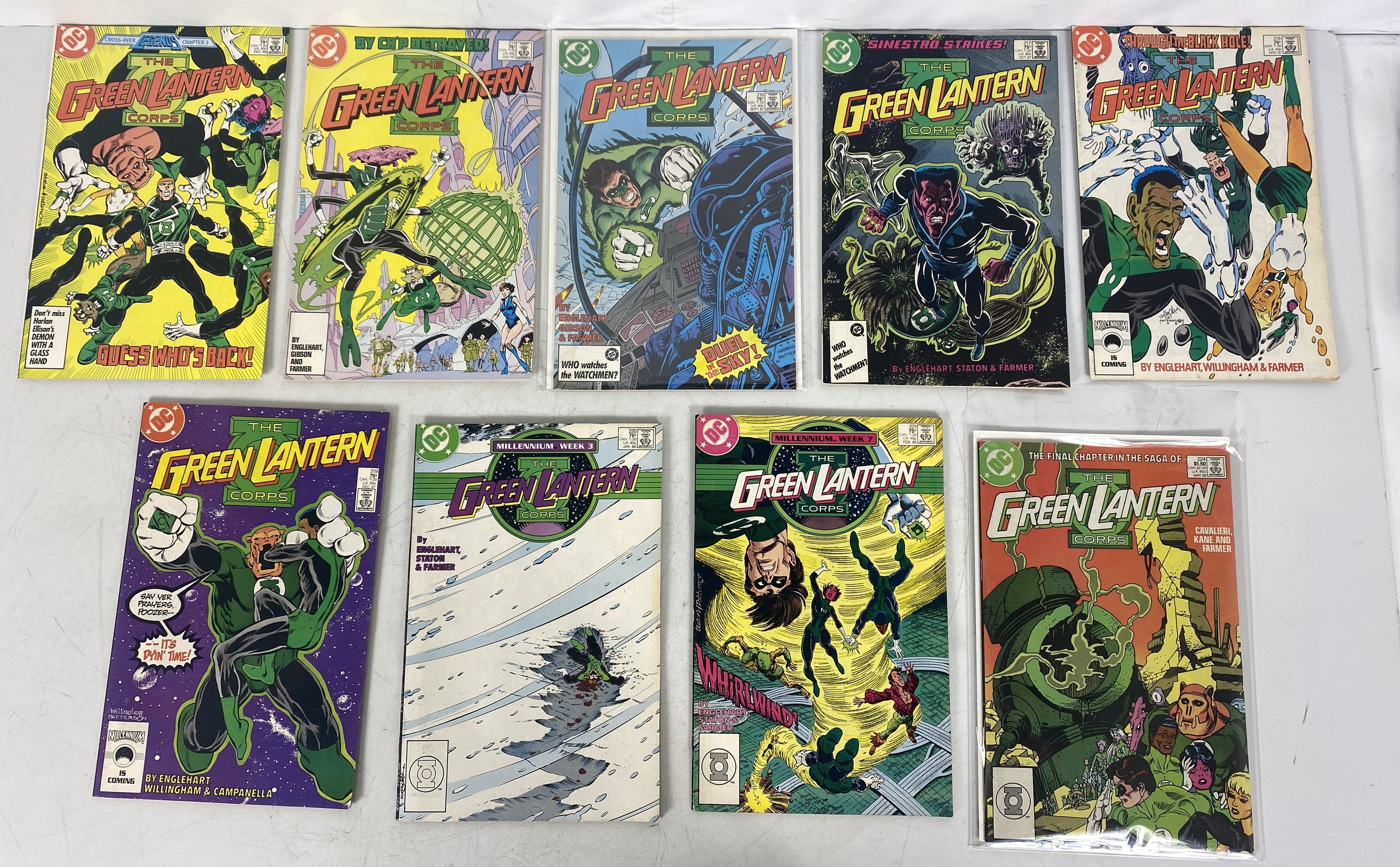 Green Lantern Corps Lot of 9 Issues (1986-1988)