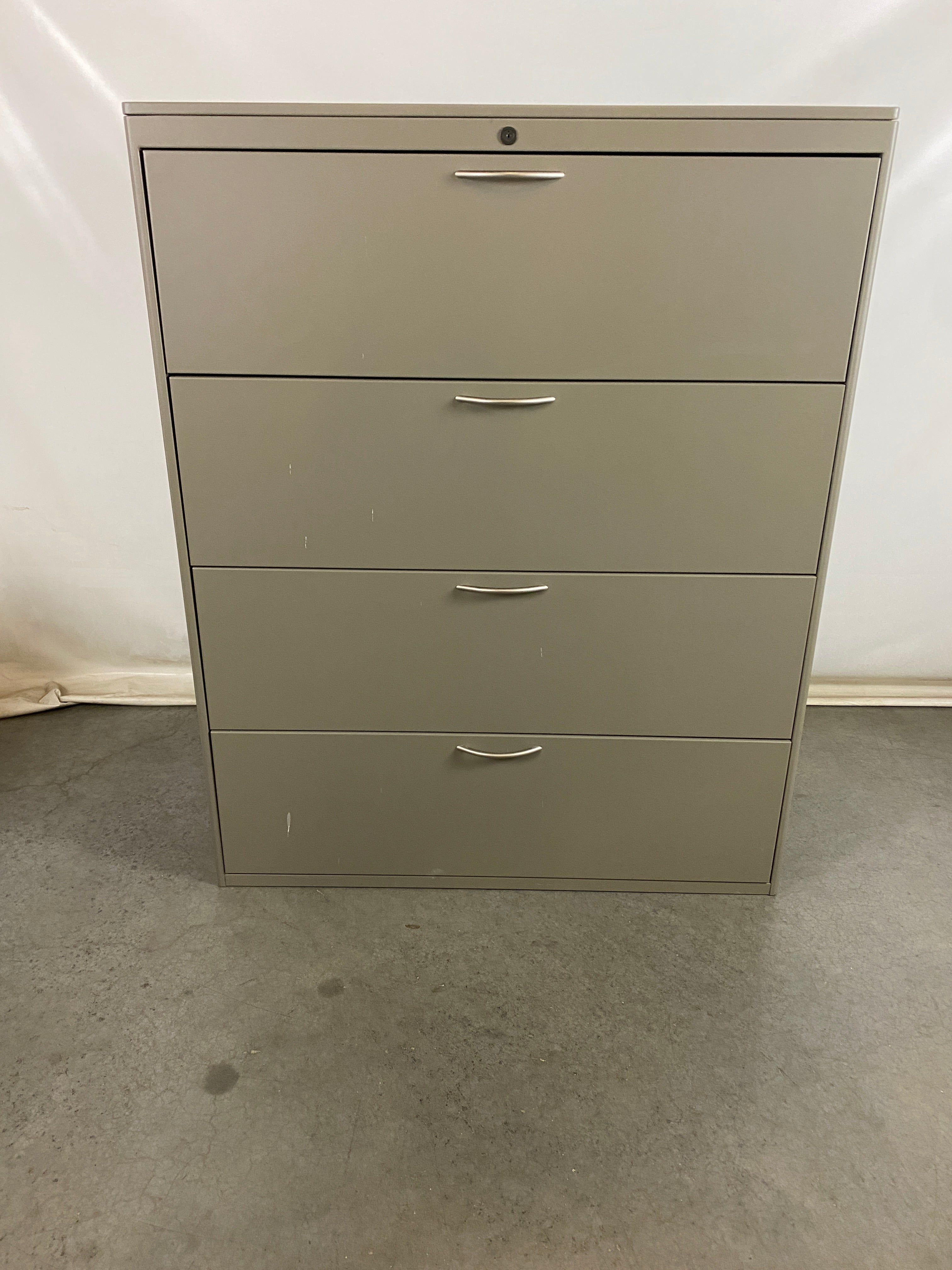 Grey 4 Drawer Lateral File Cabinet