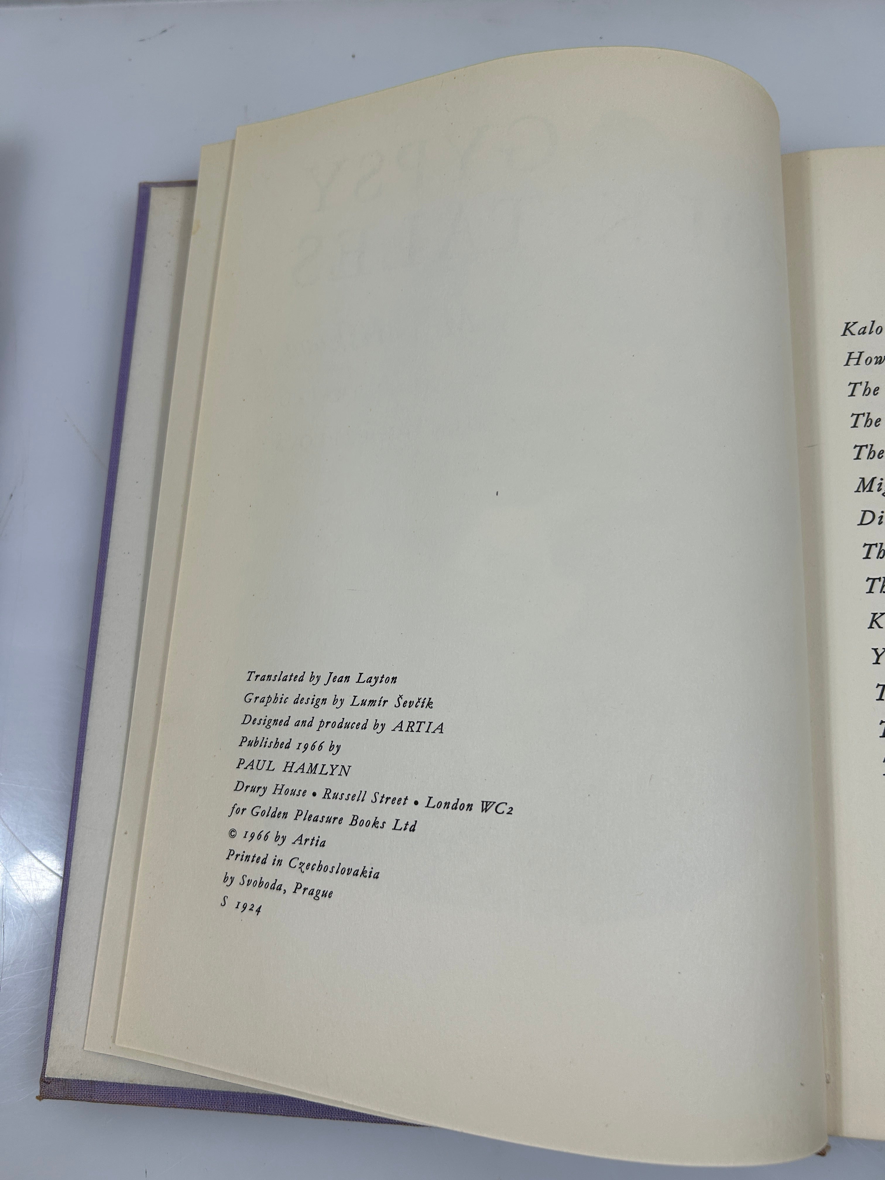 Gypsy Folk Tales by M.Voriskova Ill by Mila Dolezelova Pub Paul Hamlyn 1966 HCDJ