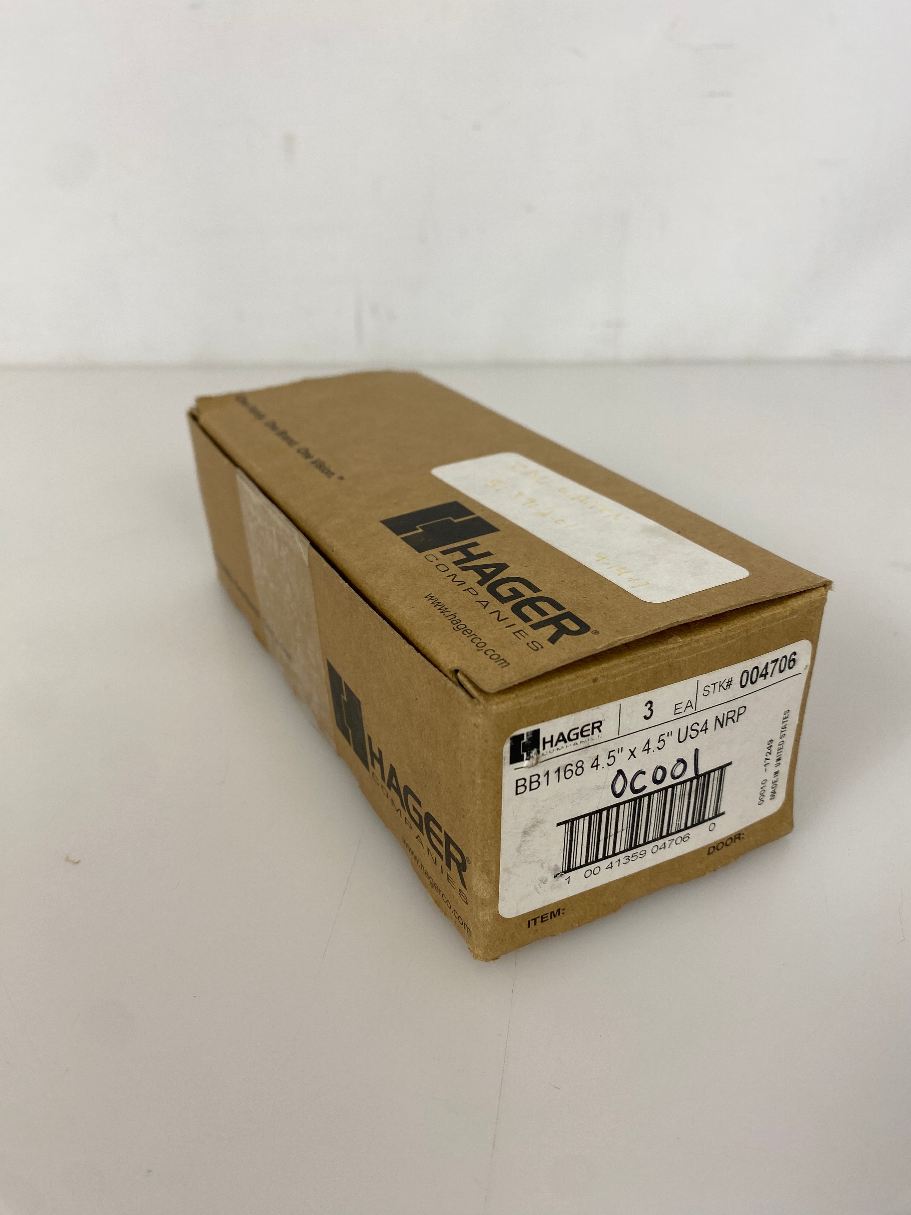 Hager Brass 4.5" x 4.5" Hinge BB1168