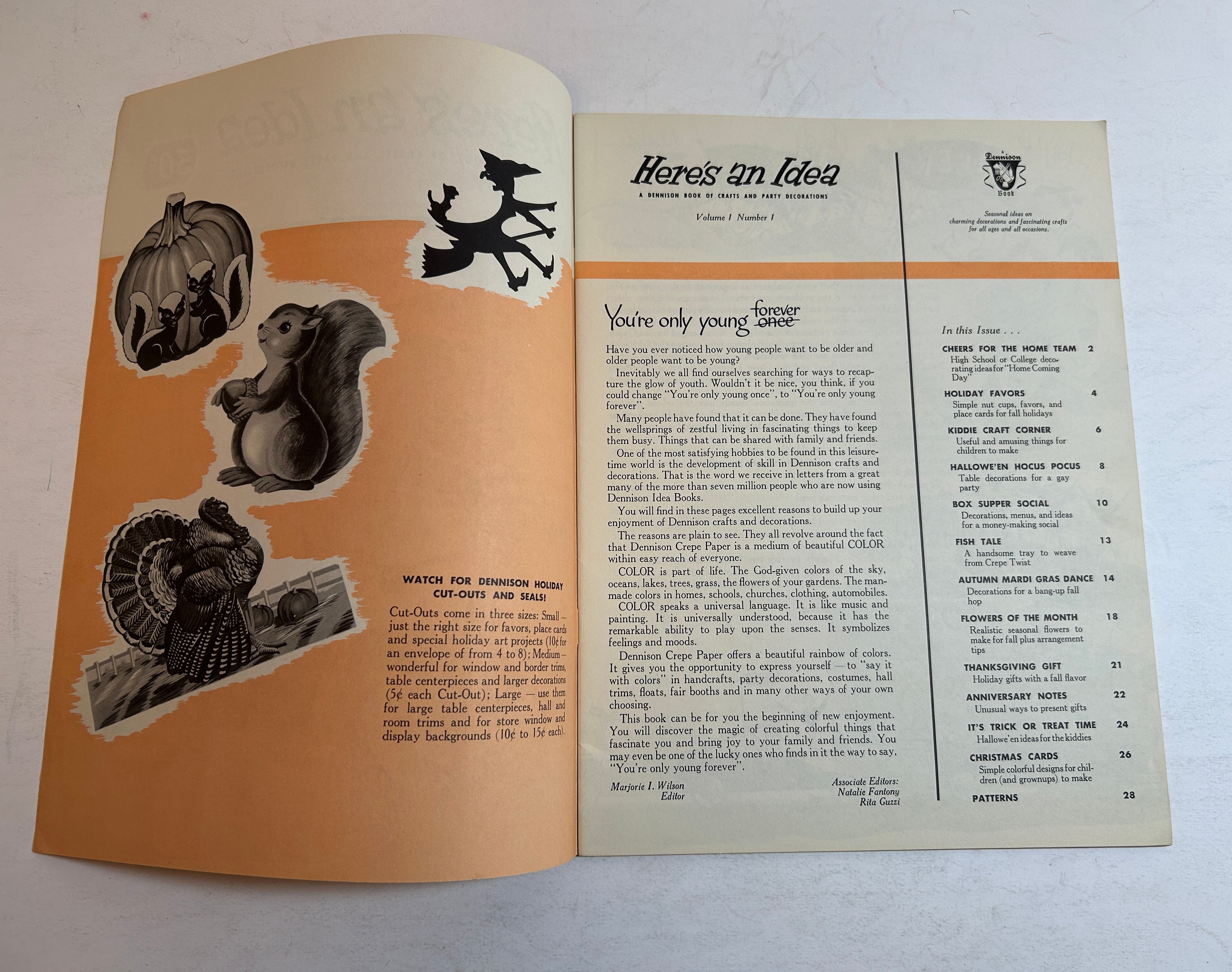 Here's An Idea Dennison Book of Crafts Party Decoration 1956 For Autumn