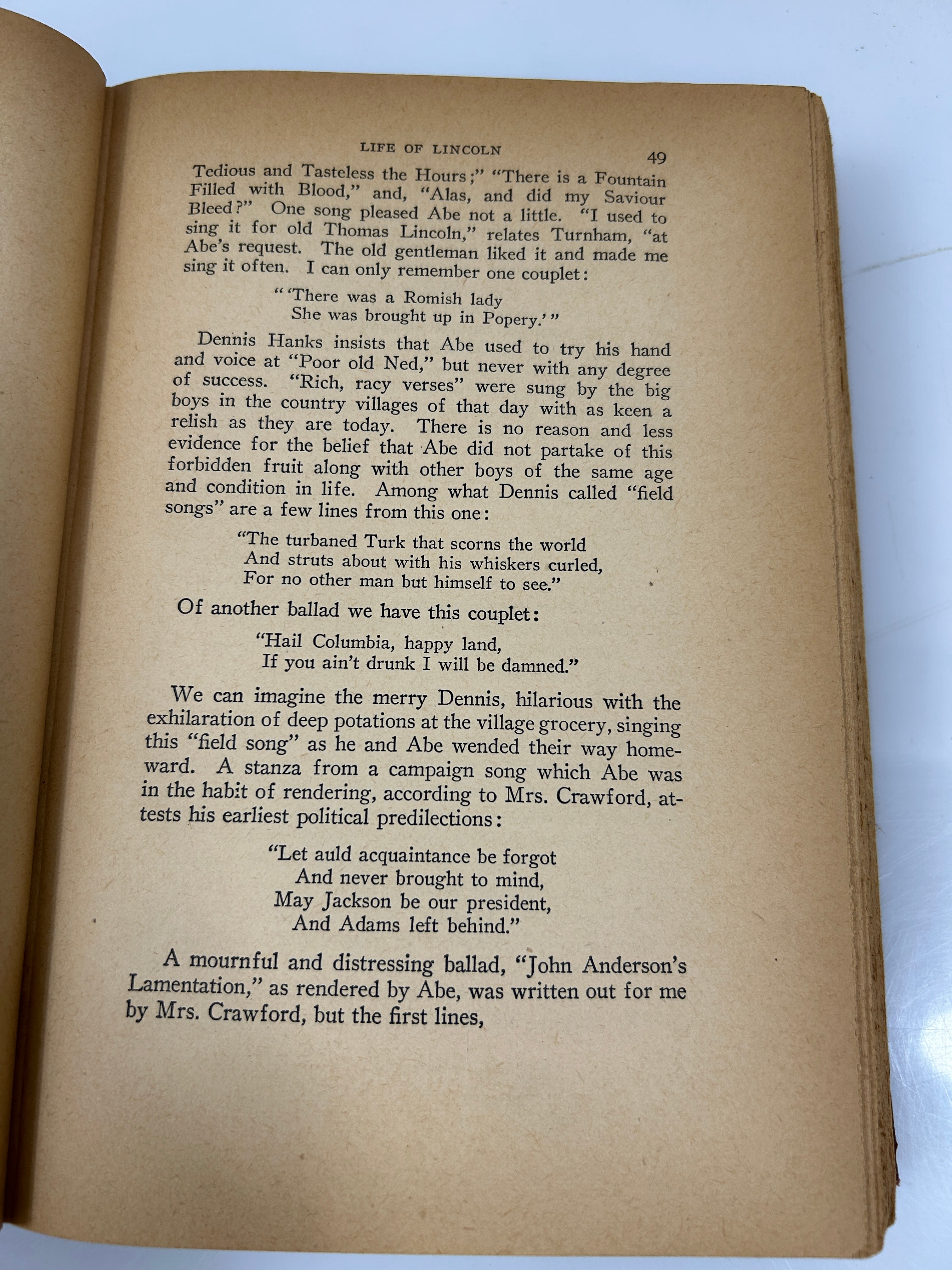 Herndon's Life of Lincoln 1943 First Edition Second Printing HC