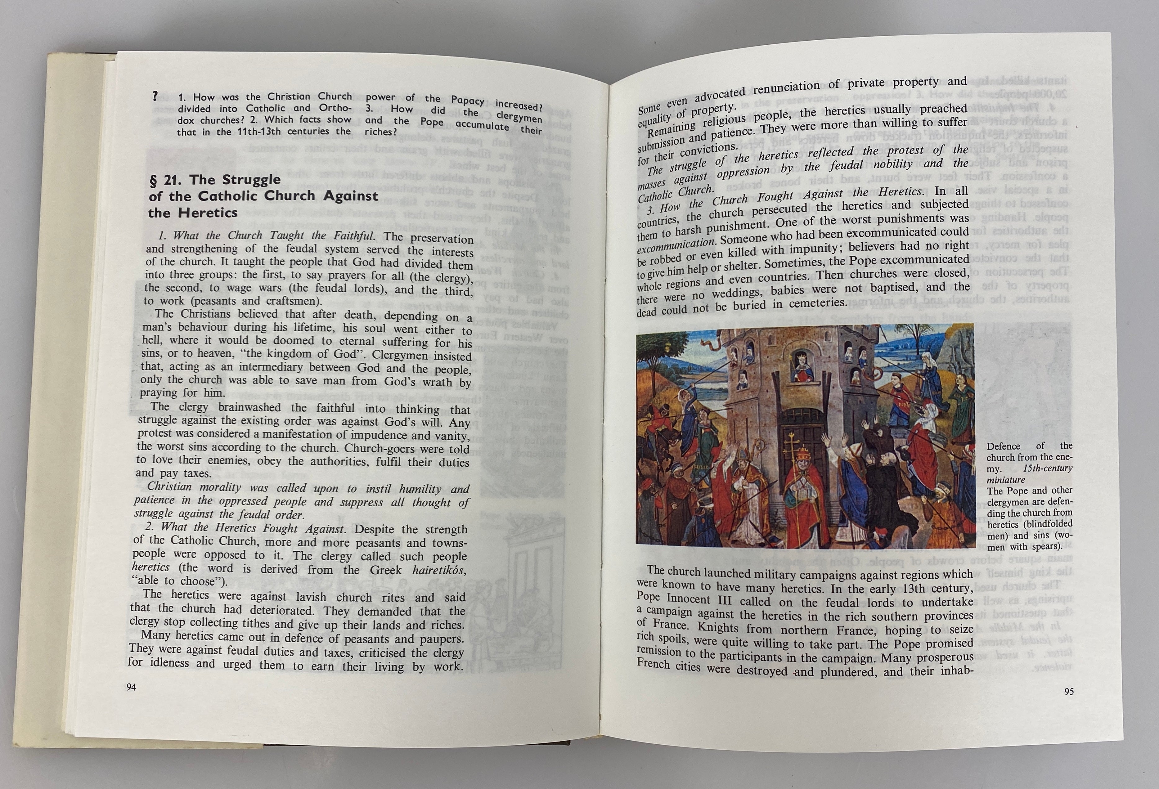 History of the Middle Ages by Agibalova/Donskoy 1988 Soviet Textbook HCDJ