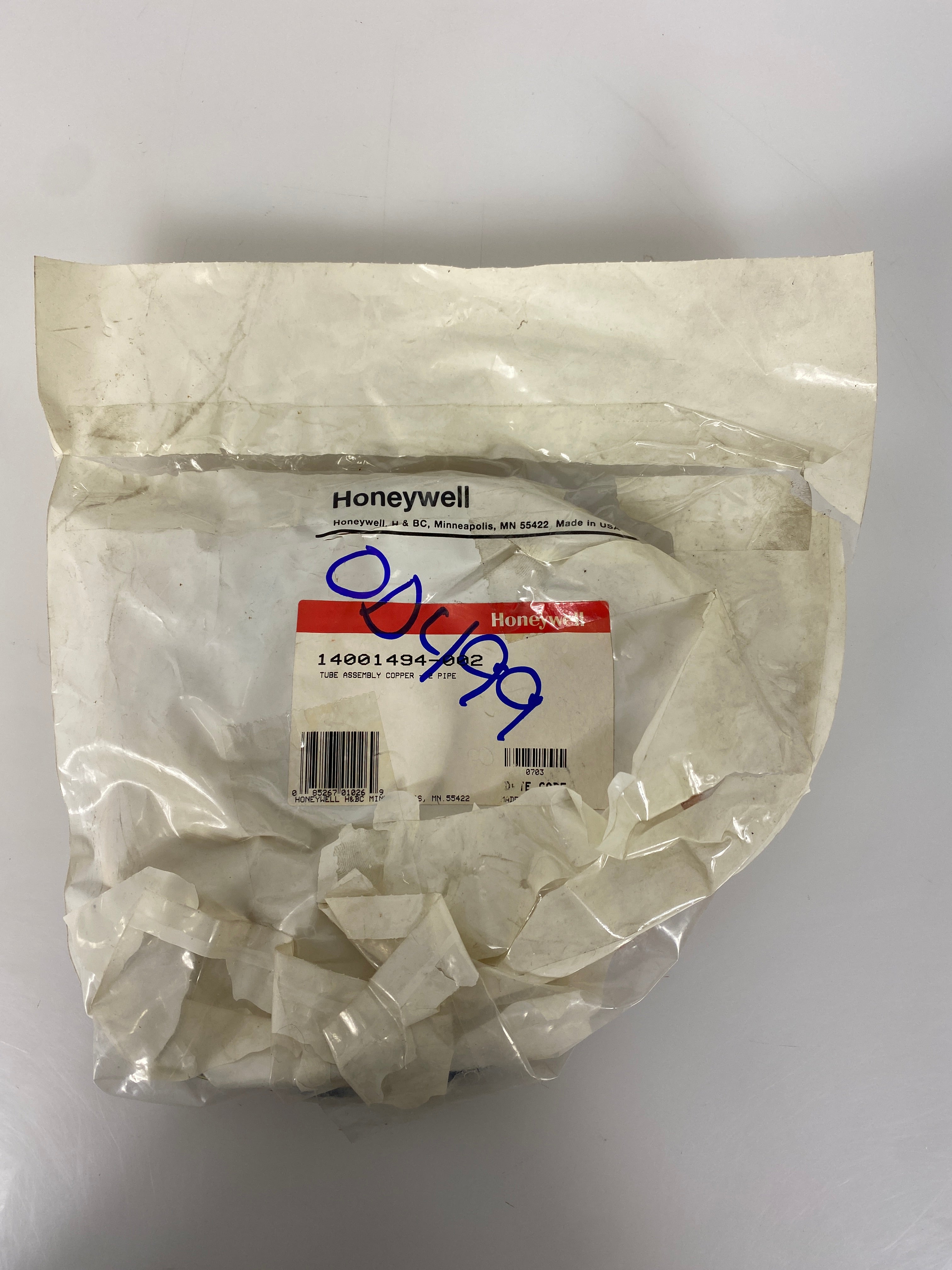 Honeywell 2 Pipe- Tube Assembly Copper Assay Cable 96" 14001491-002