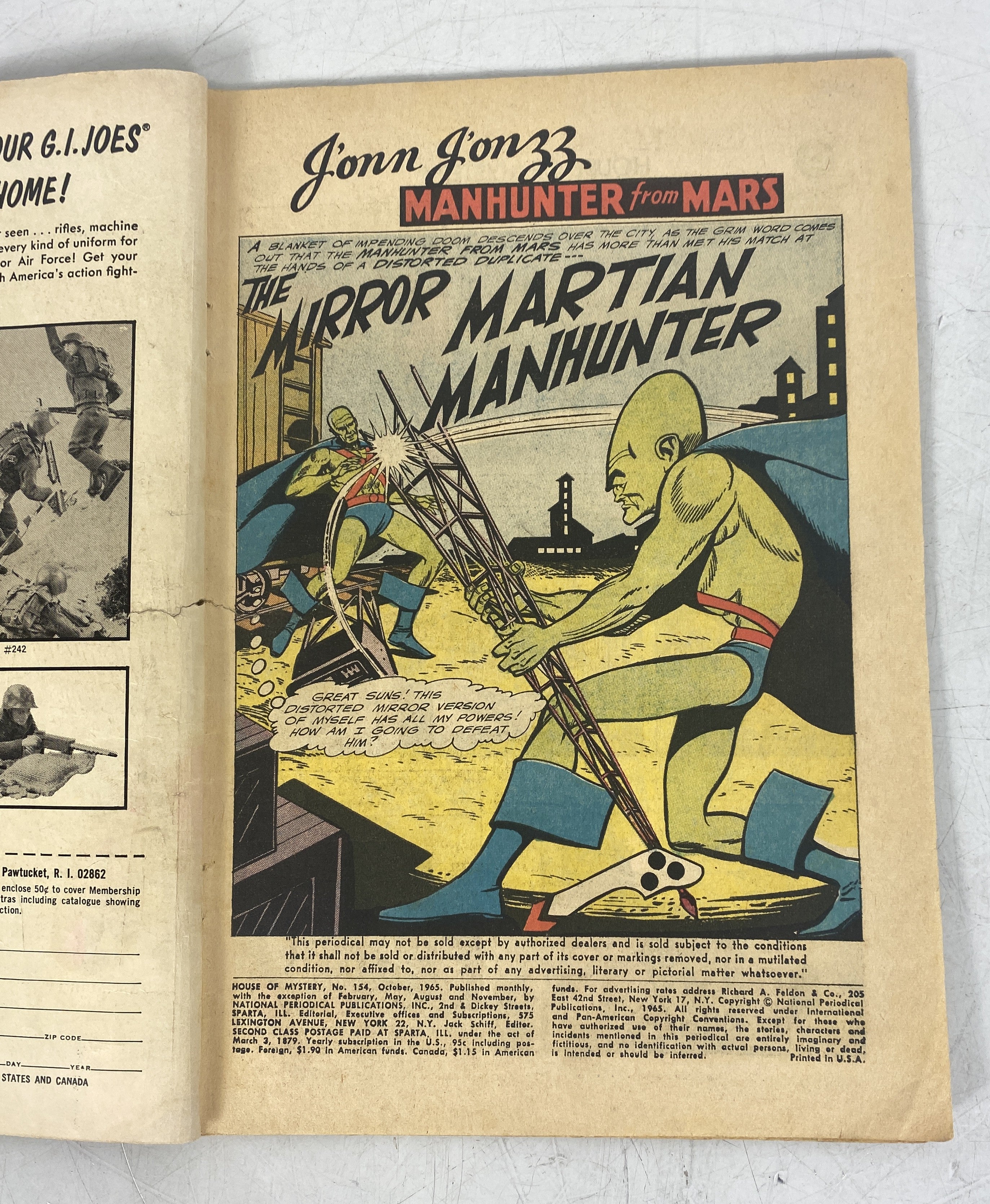 House of Mystery DC Comics Lot of 2 154 ,159 (1965-1966)