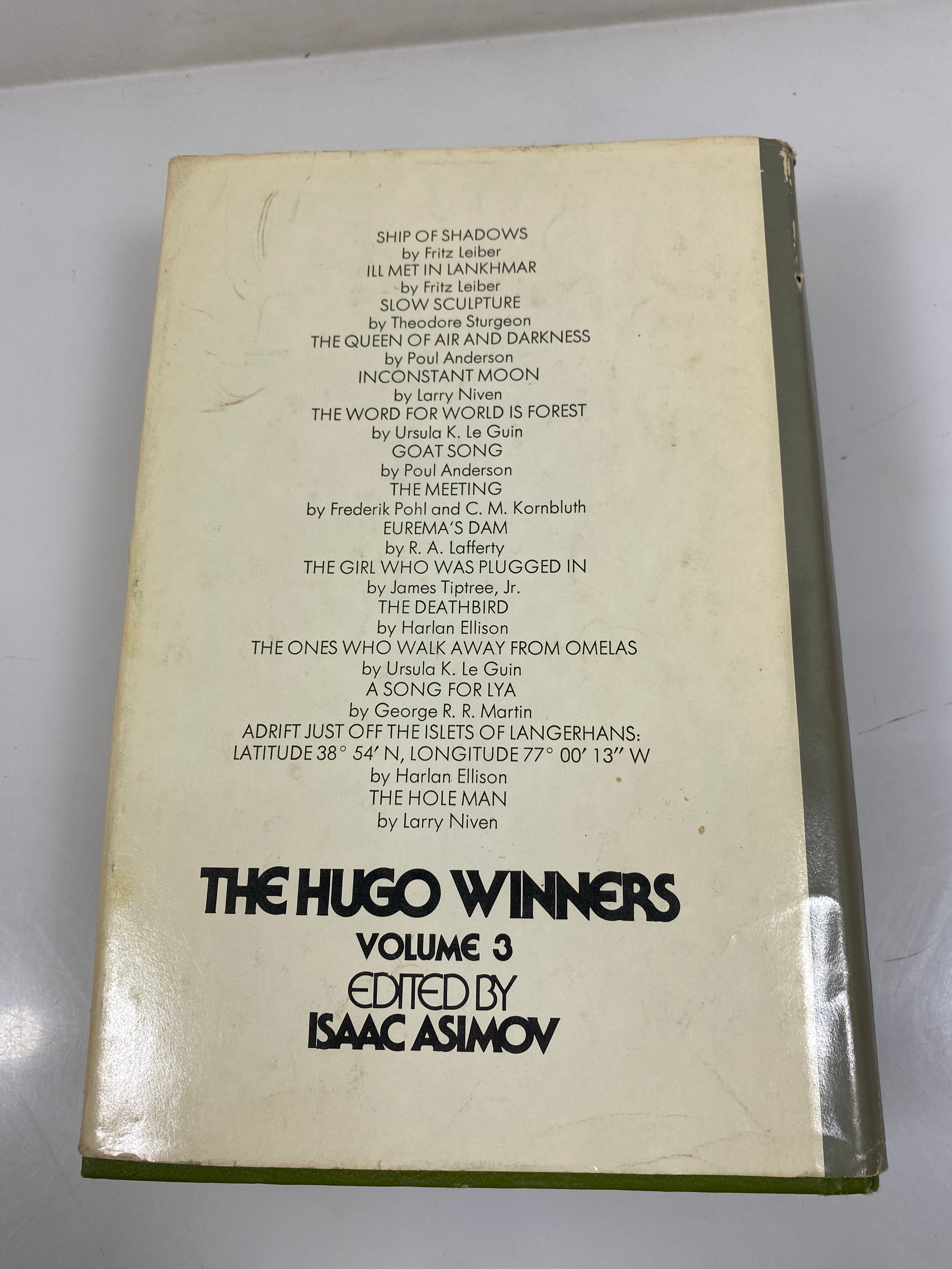 Hugo Winners Volume 3 Isaac Asimov Editor HCDJ 1977