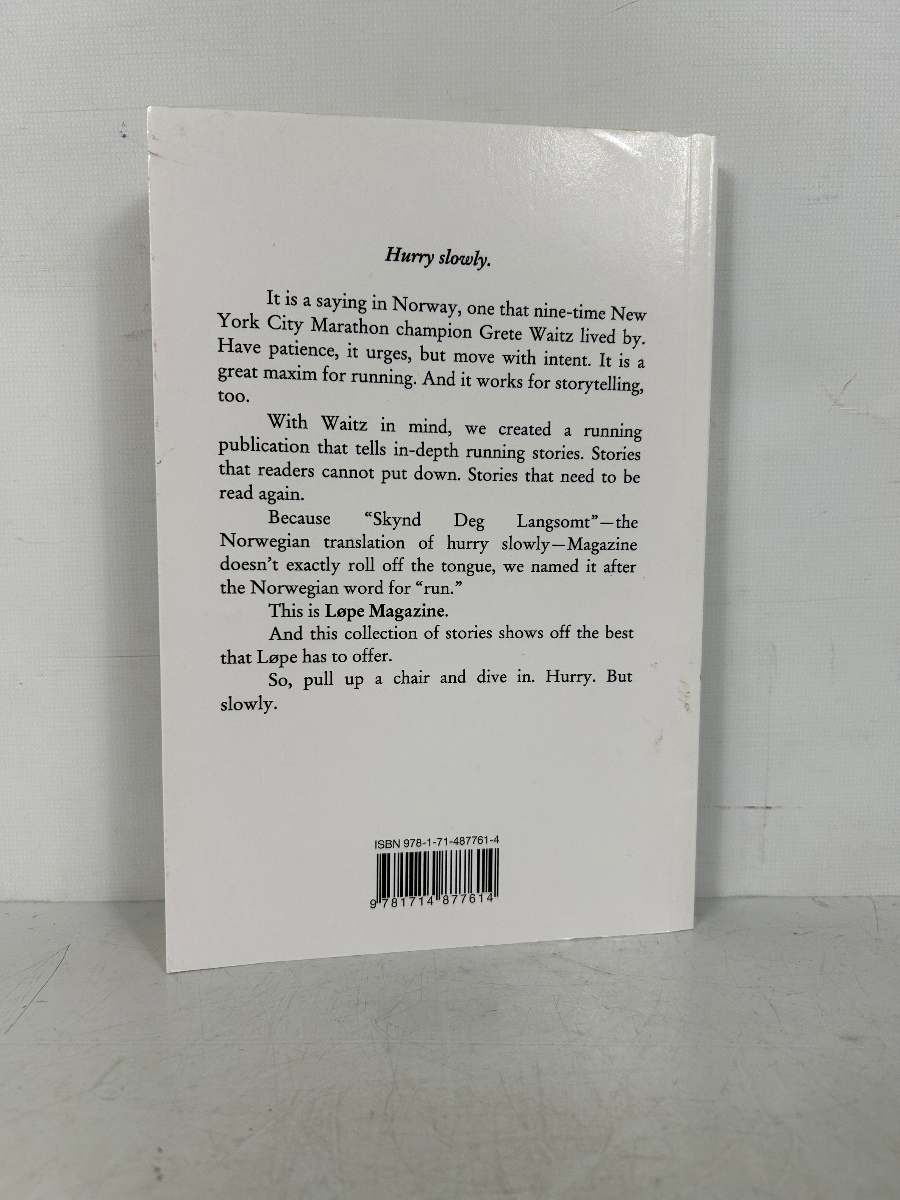 Hurry Slowly Stories from the track, road, and trail  Liam Boylan-Pett  *signed* SC