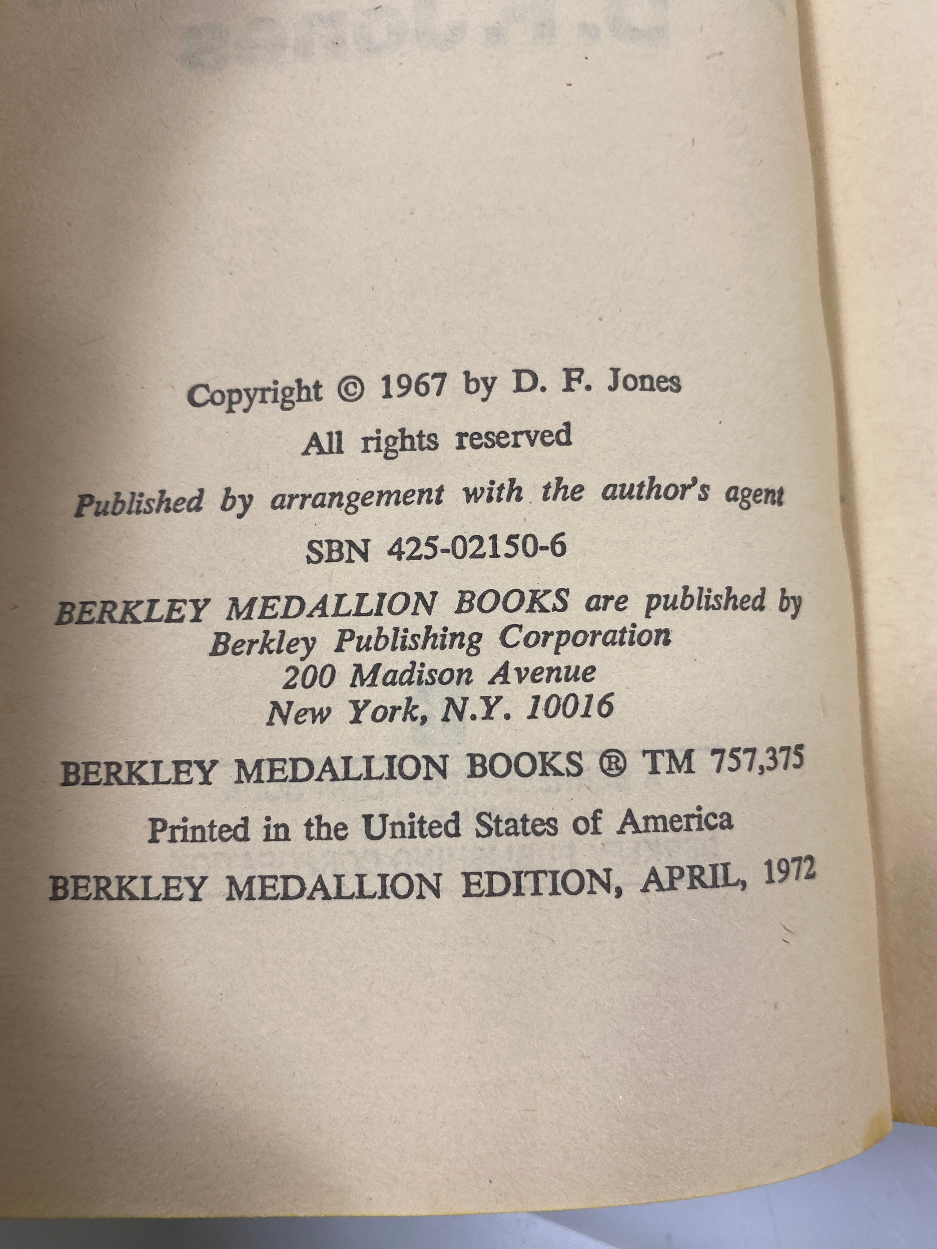 Implosion D.F. Jones Paperback 1972