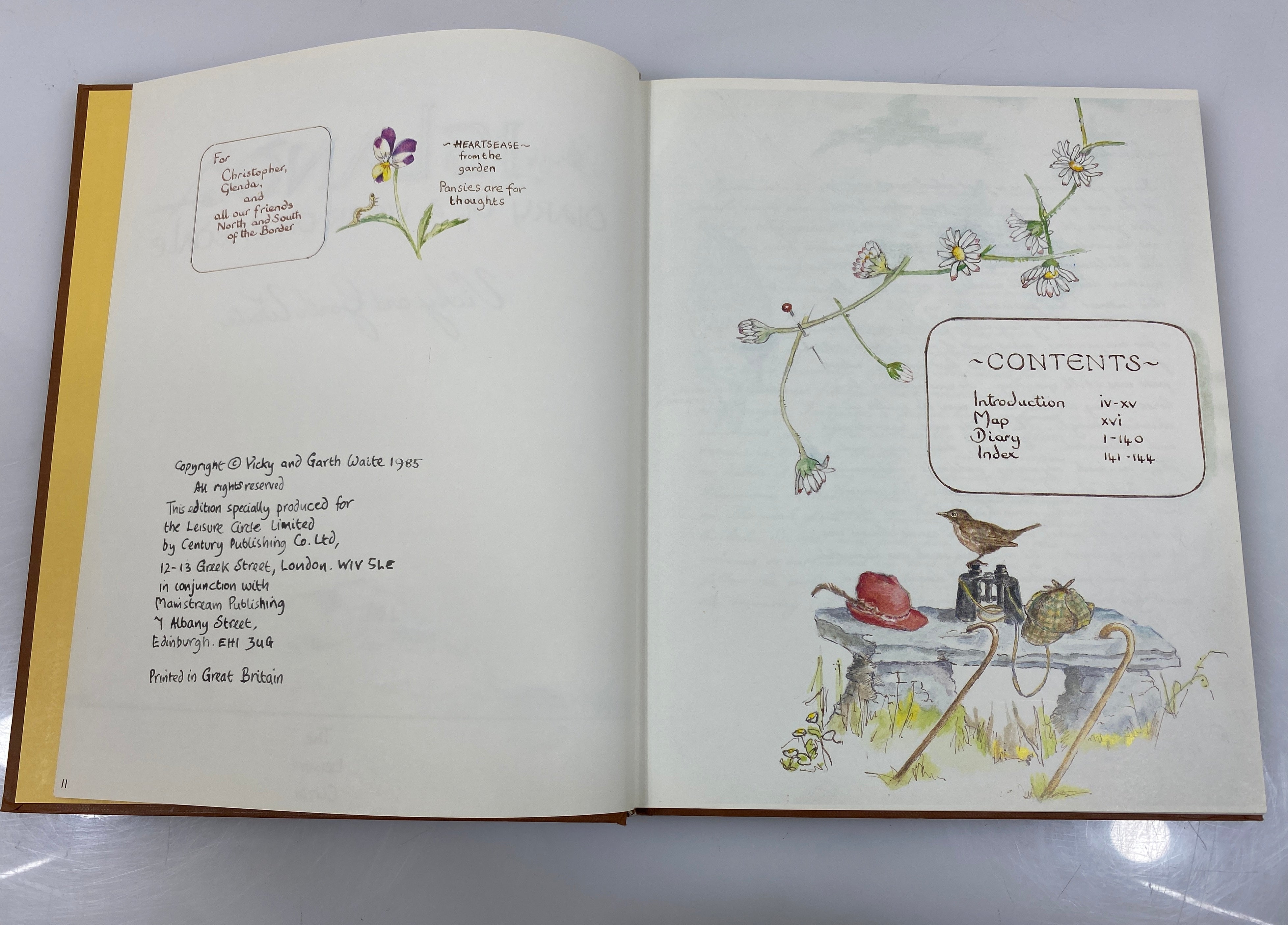 Island Diary of a Year on Easdale by Vicky & Garth Waite 1985 Vintage HC