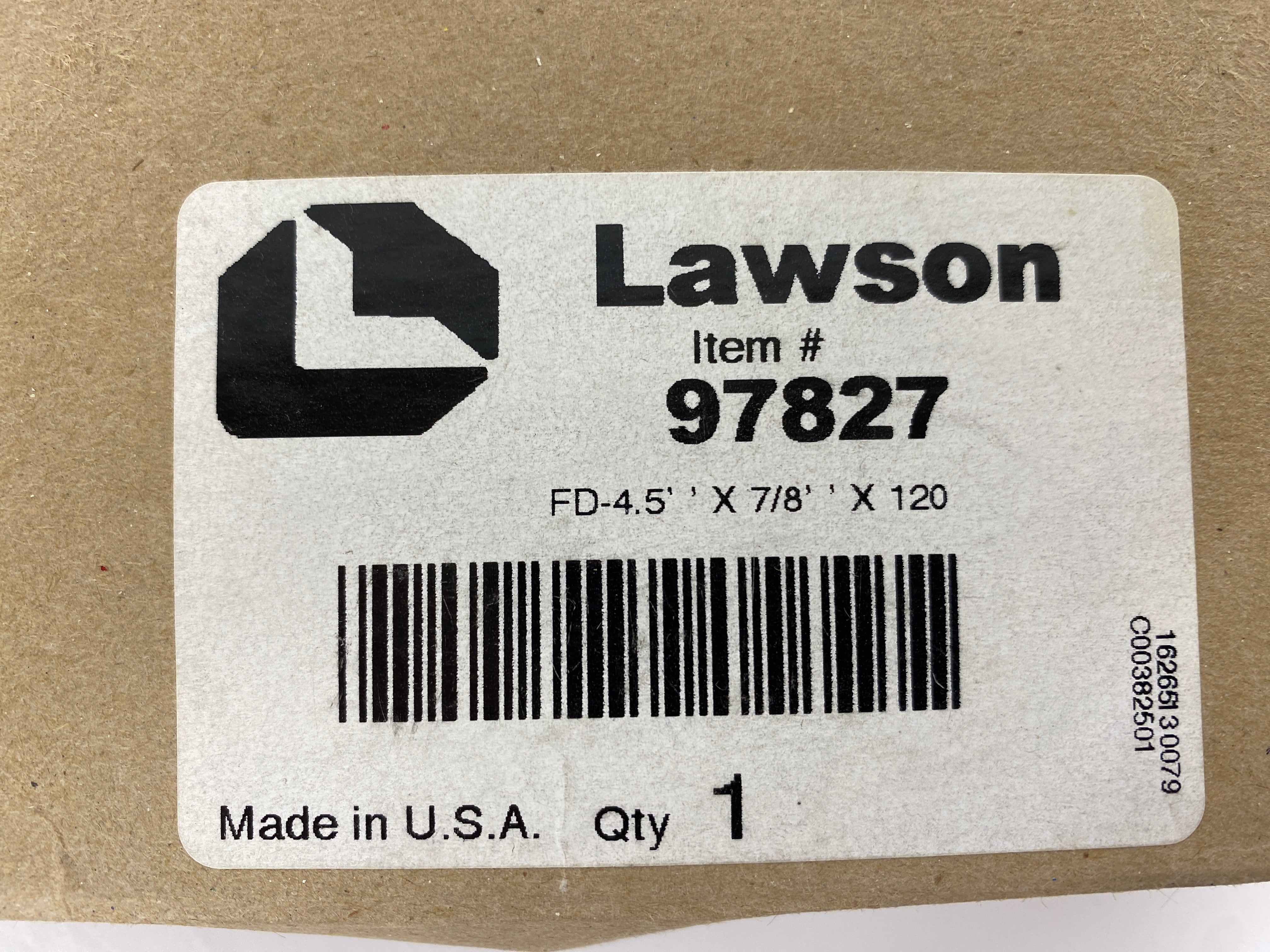 Lawson Disc Alumina Zirconia Grain Flap 120 Grit 4 1/2" - 7/8" Disc
