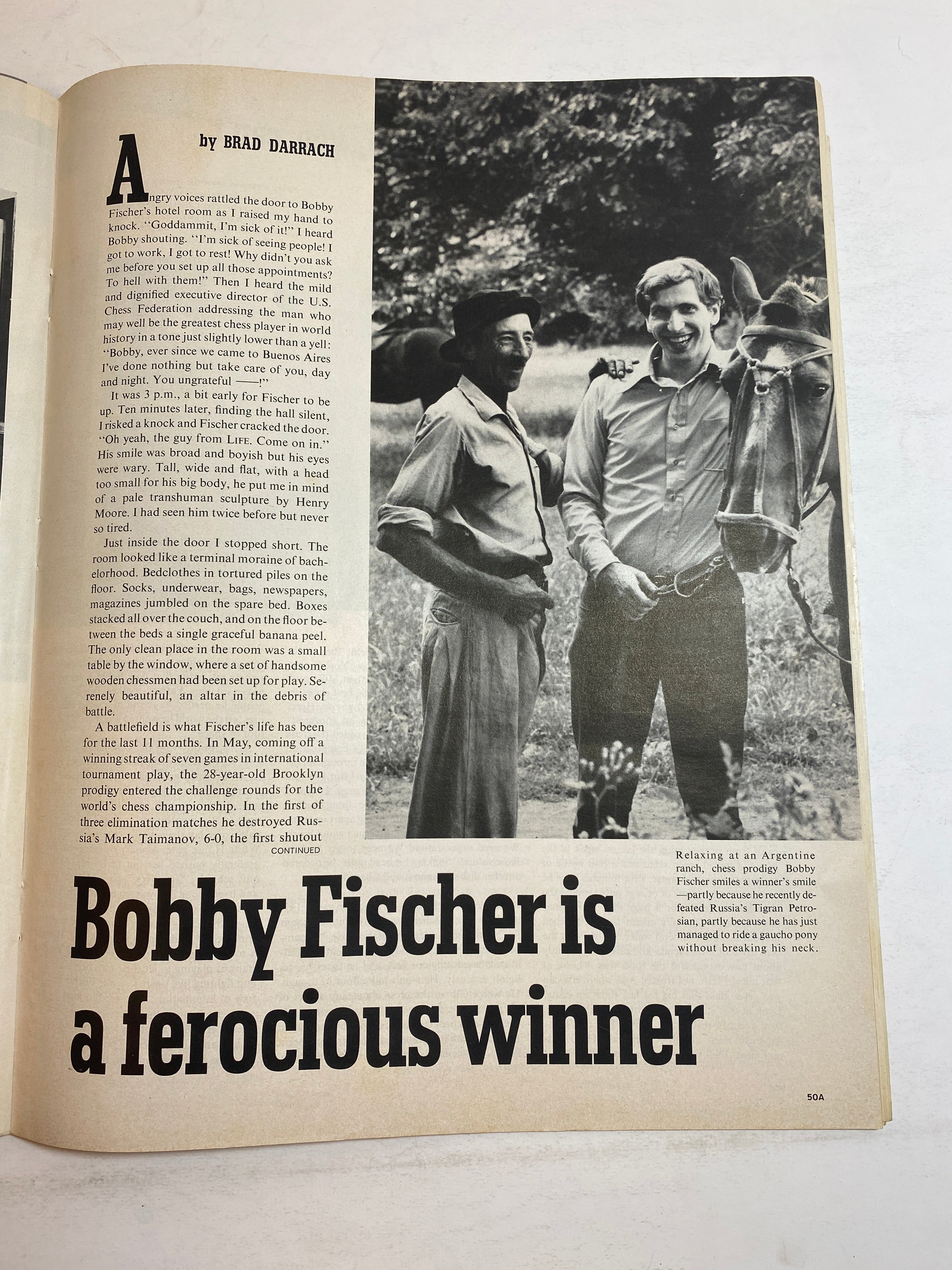 Life Magazine November 12, 1971 Bobby Fischer