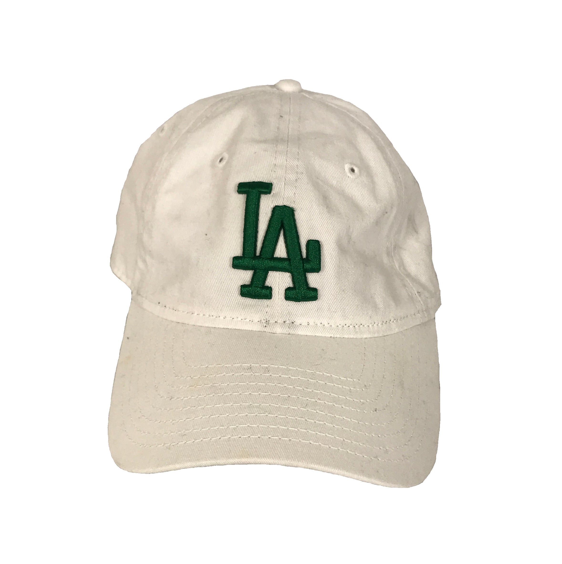 Los Angeles Dodgers White and Green Baseball Hat Women's One Size