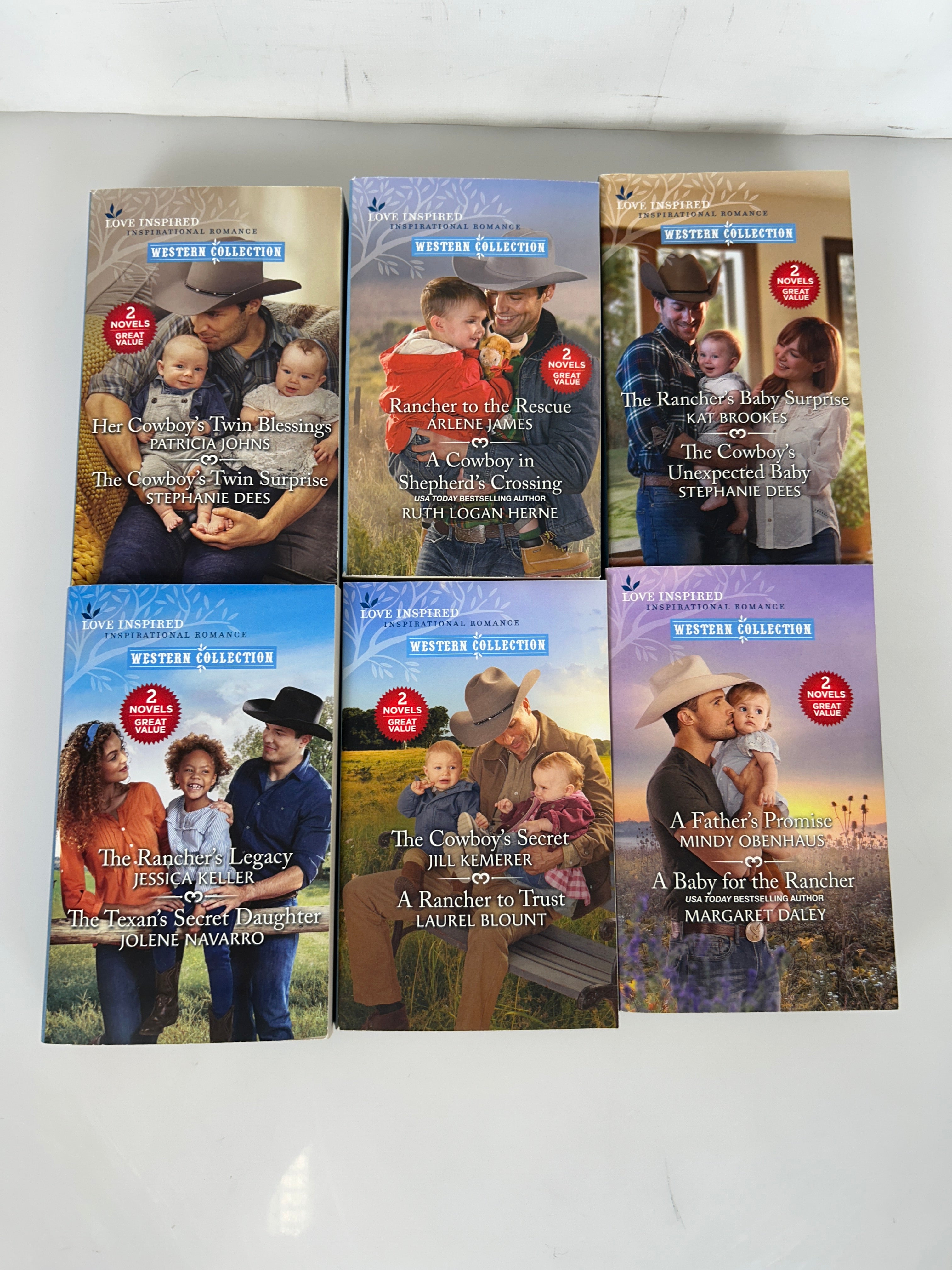 Lot 6 Harlequin Love Inspired Western Collection Romance PB Books 2-in-1