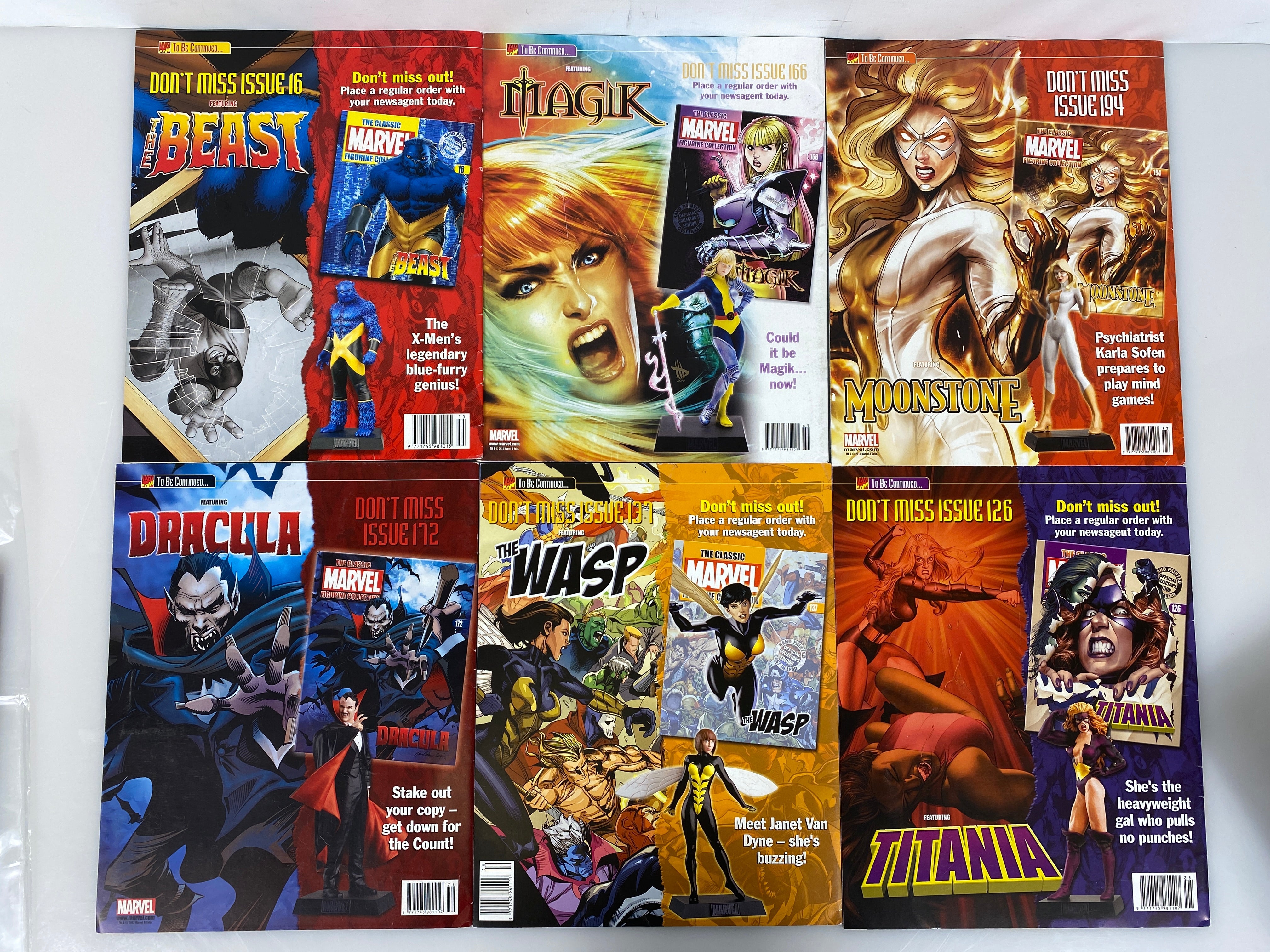 Lot of 10 Classic Marvel Figurine Magazine Lot 15-193 2005-2013
