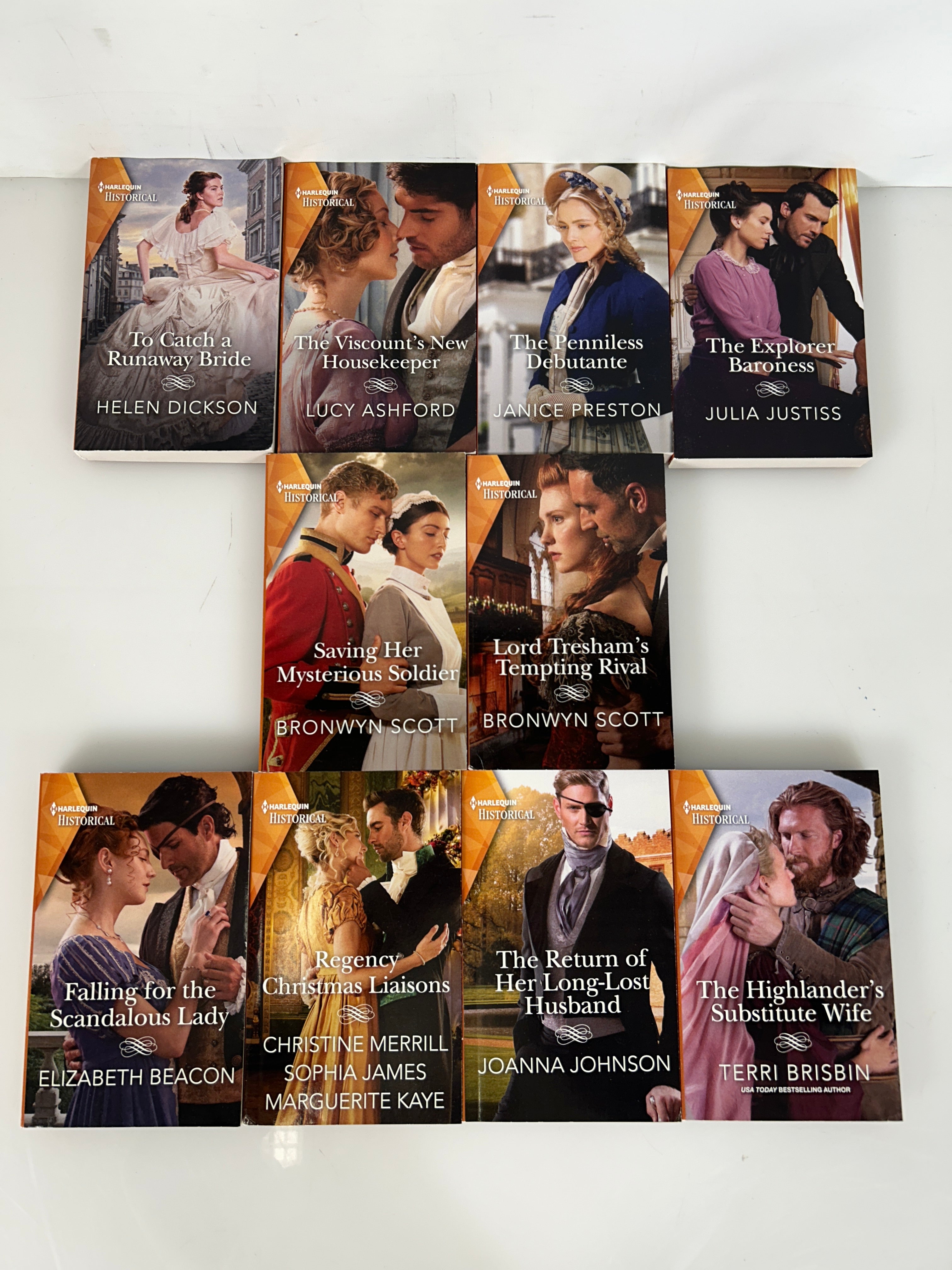 Lot of 10 Harlequin Historical Mass market Books SC