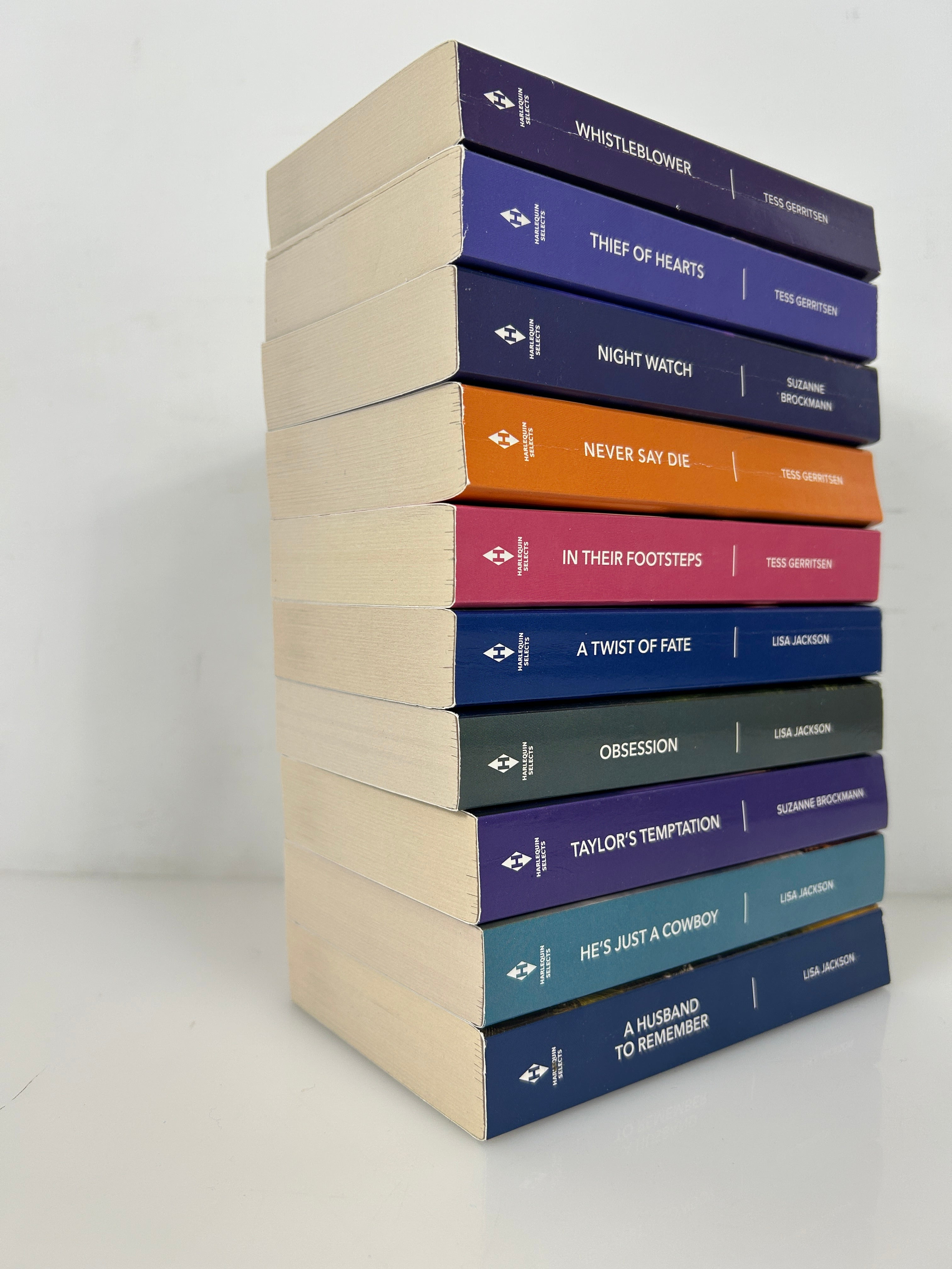 Lot of 10 Harlequin Selects Tess Gerritsen, Suzanne Brockmann, & Lisa Jackson SC