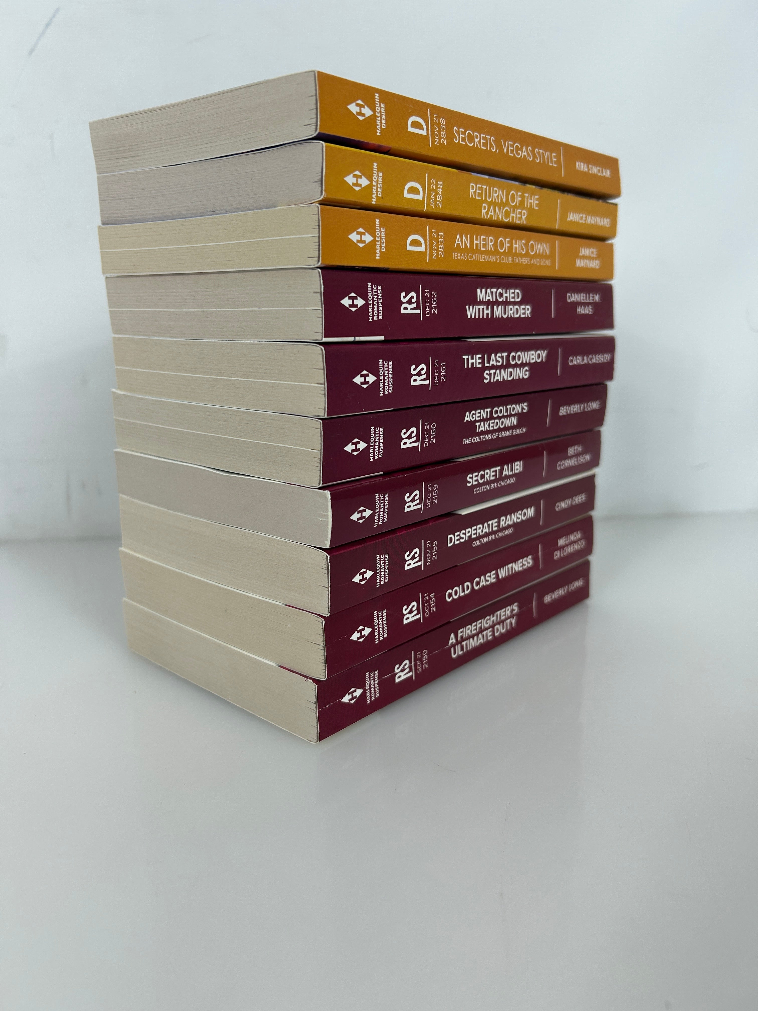 Lot of 10 Harlequin3-Desire & 7 Romantic Suspense SC