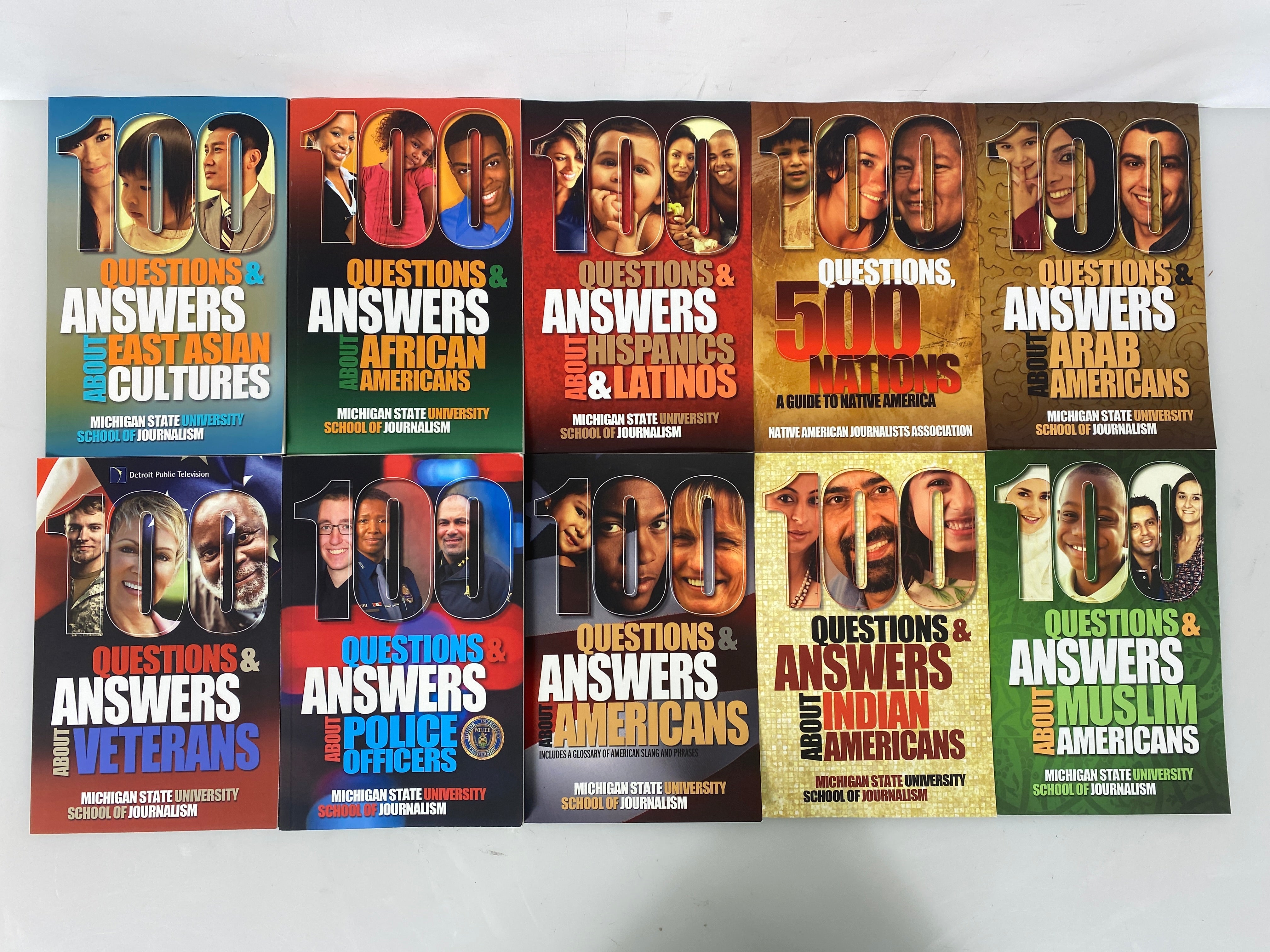 Lot of 10 Series of MSU Journalism 100 Question Answer Books (2014)