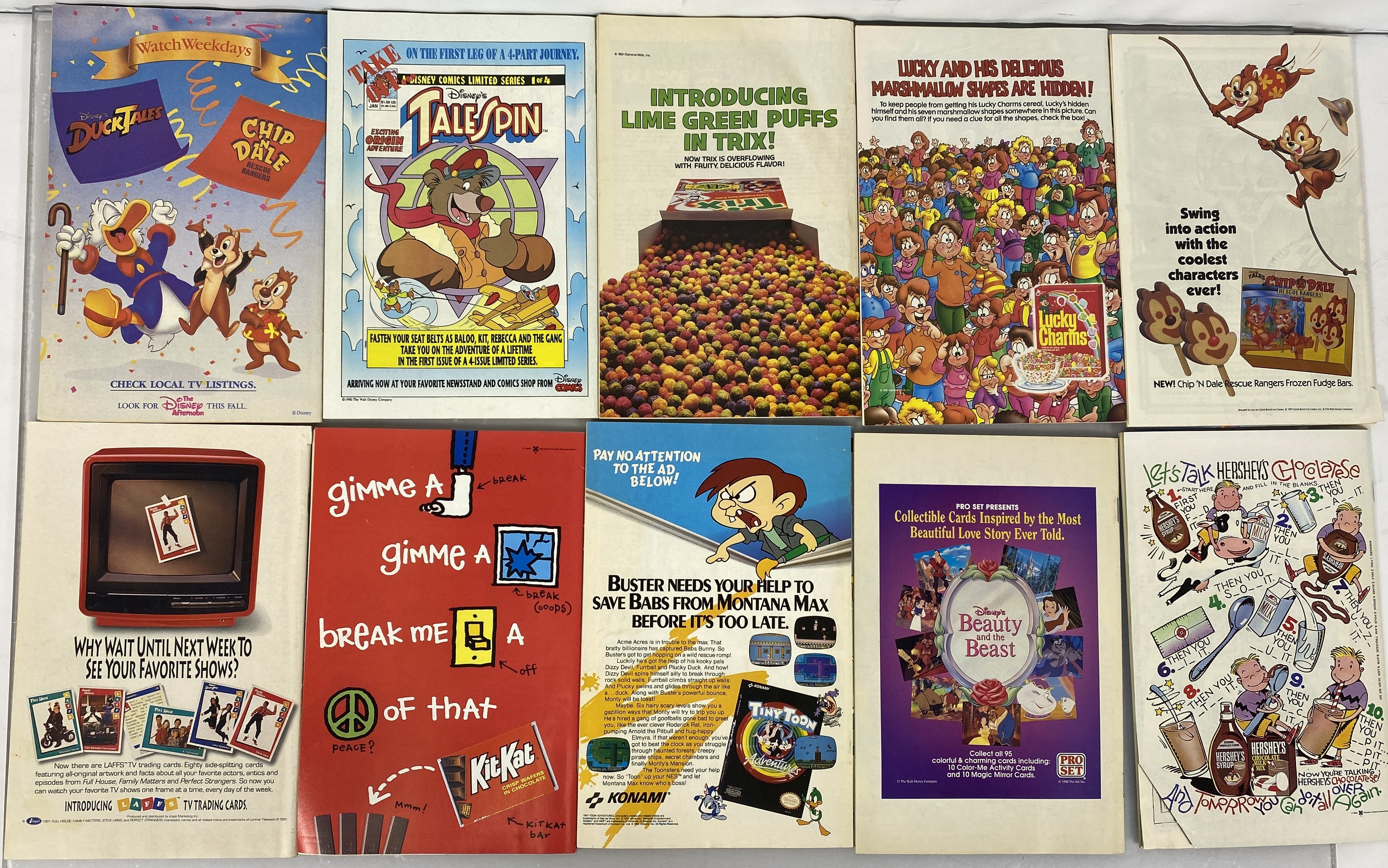 Lot of 10 Walt Disney's Donald Duck Adventures Disney Comics 1990-1993