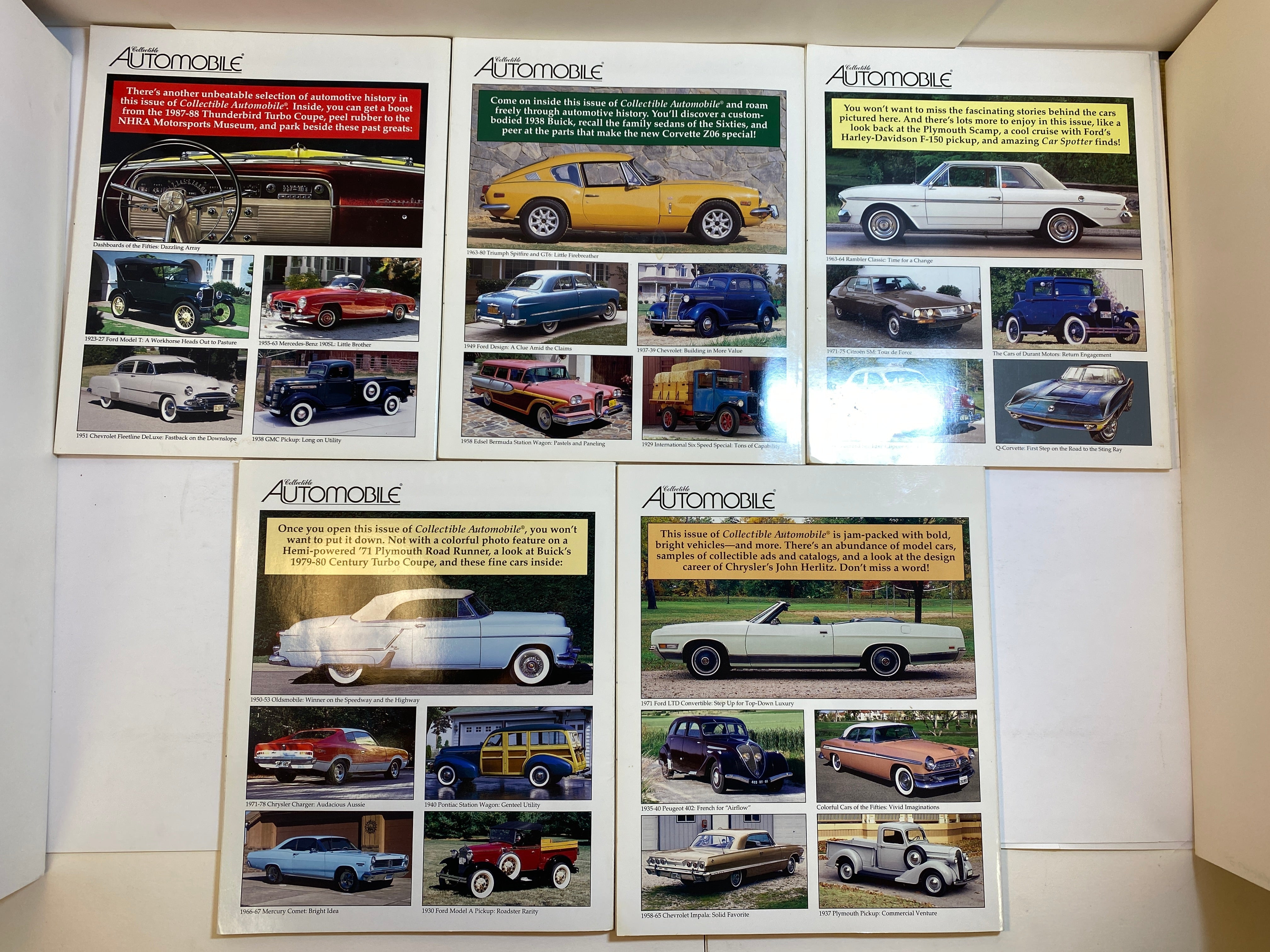 Lot of 11 Collectible Automobile Magazine 2001-2002