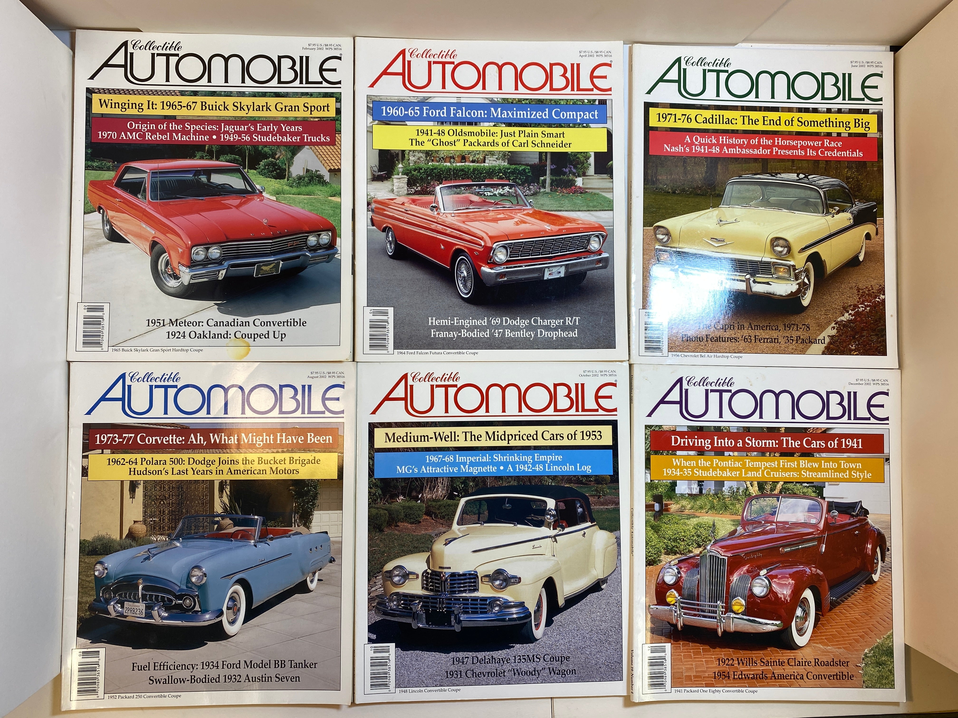 Lot of 11 Collectible Automobile Magazine 2001-2002