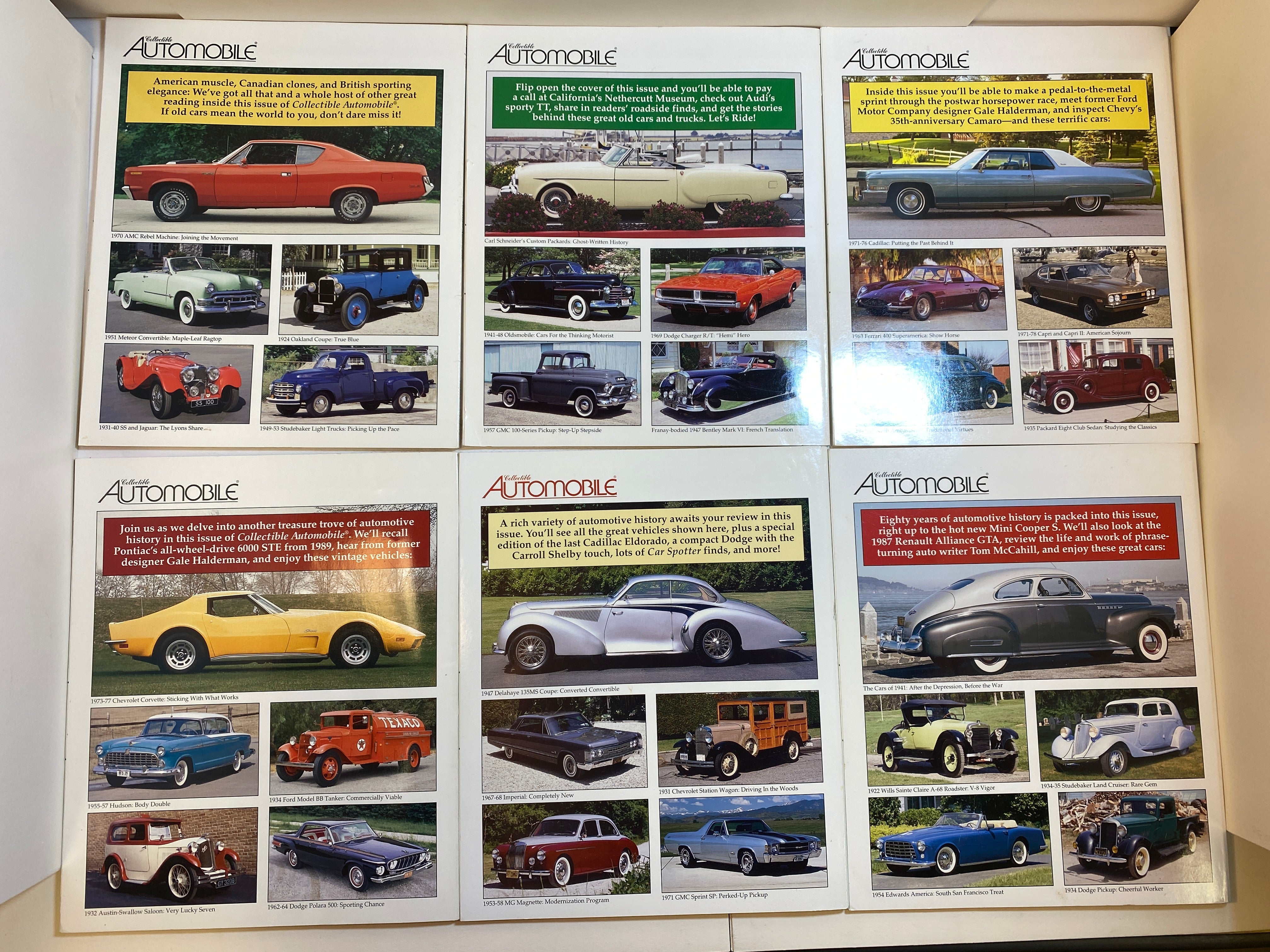 Lot of 11 Collectible Automobile Magazine 2001-2002
