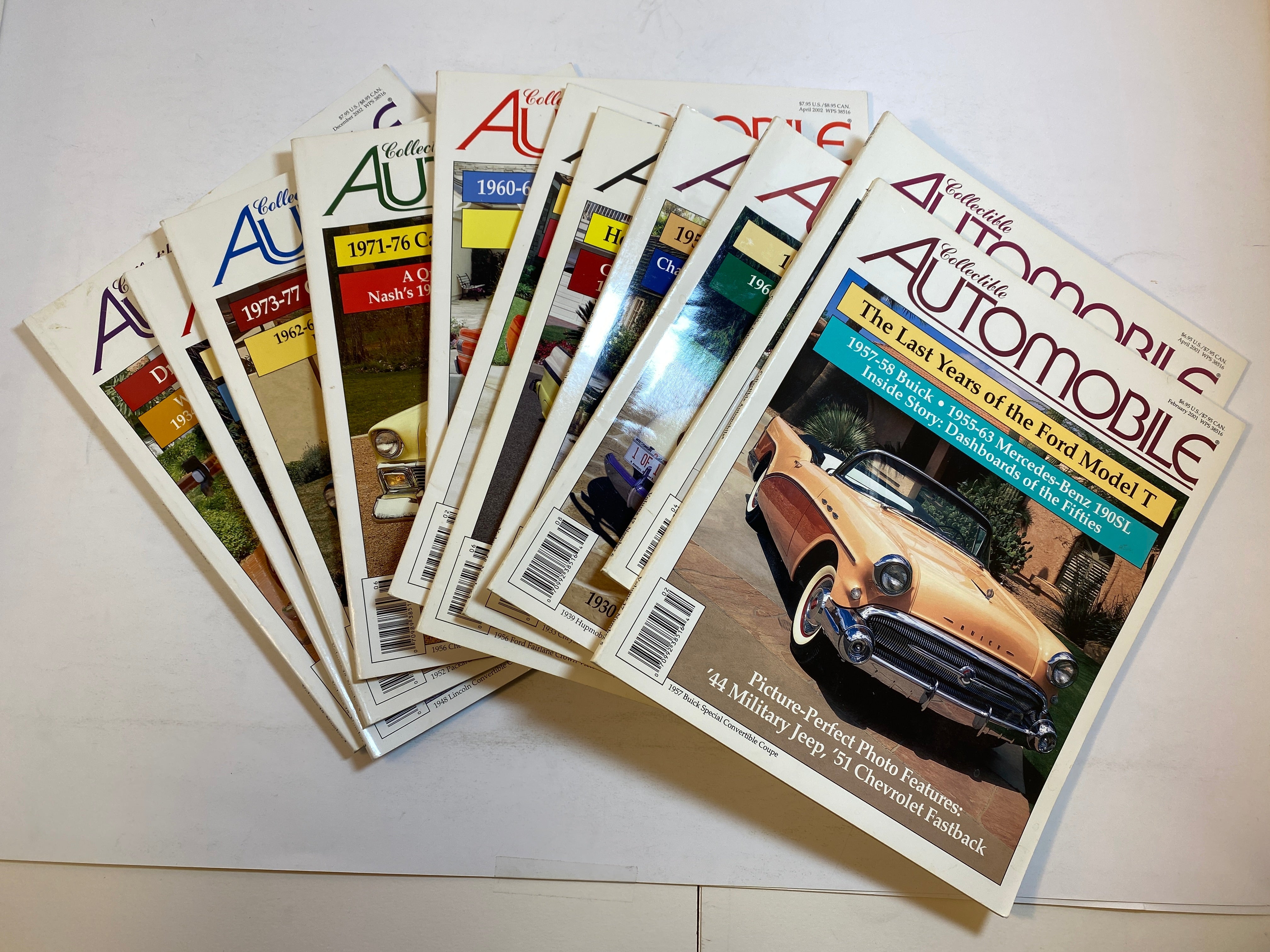 Lot of 11 Collectible Automobile Magazine 2001-2002
