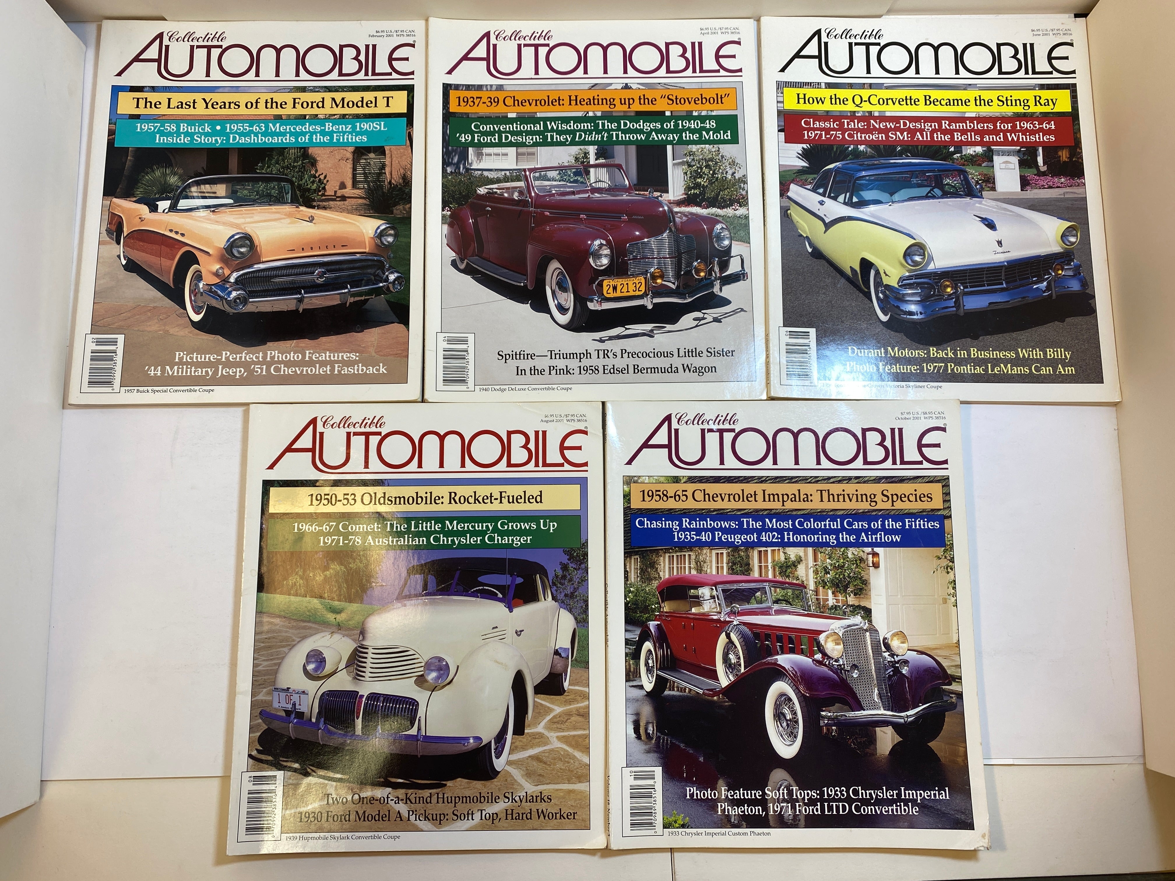 Lot of 11 Collectible Automobile Magazine 2001-2002