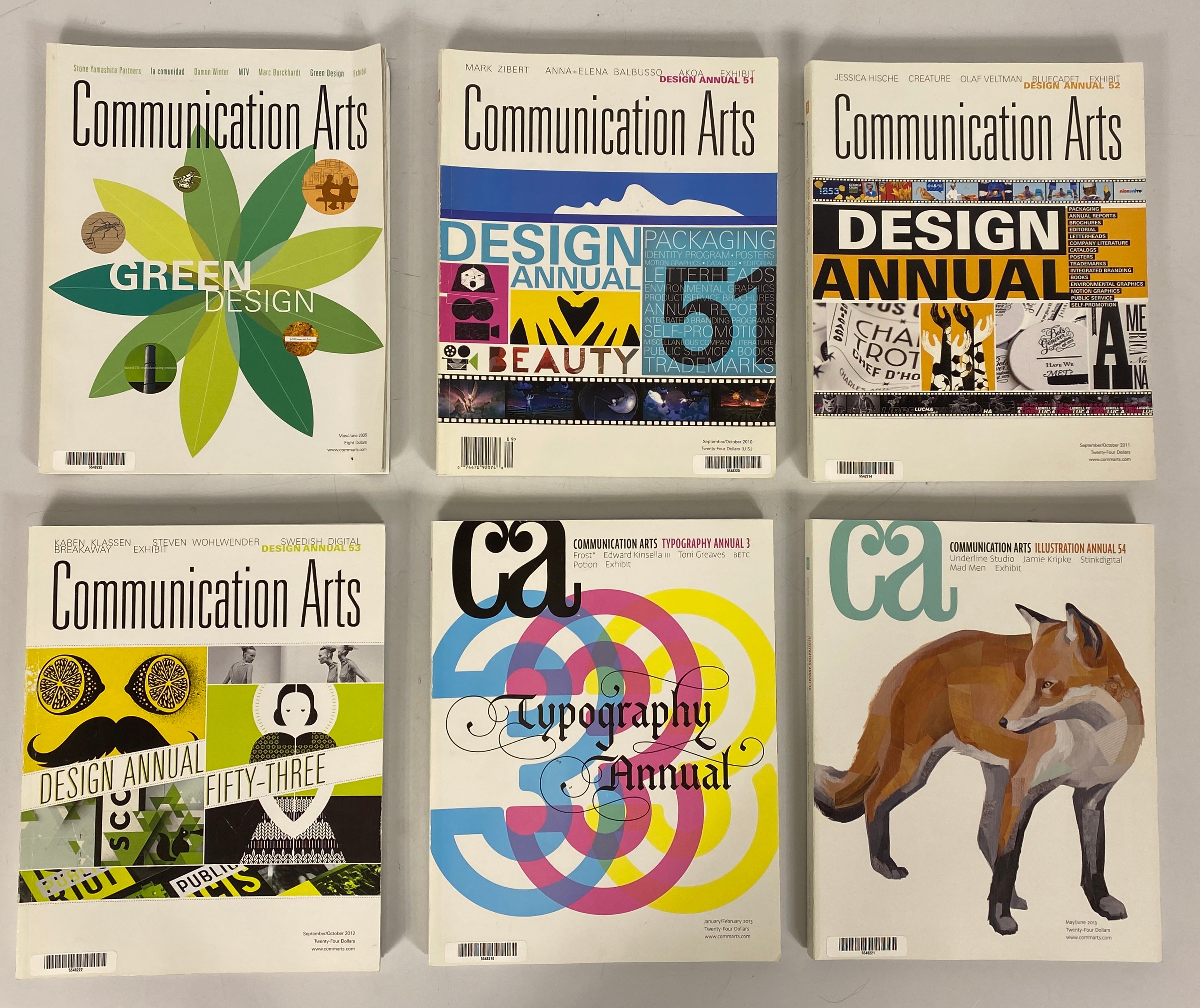 Lot of 11 Communication Arts Magazine (2005-2014)