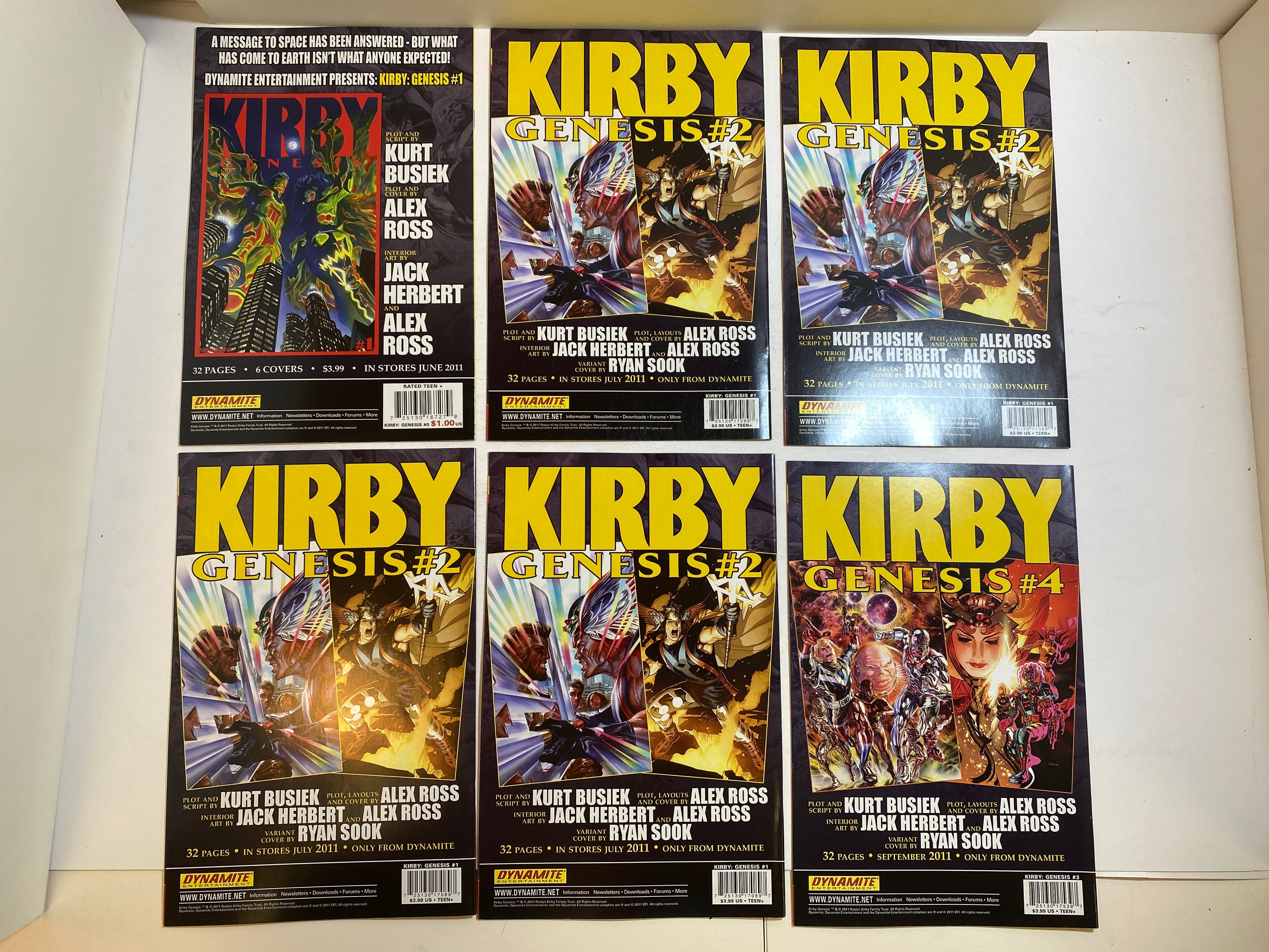 Lot of 11 Kirby Genesis Dynamite Comics 2011-2012