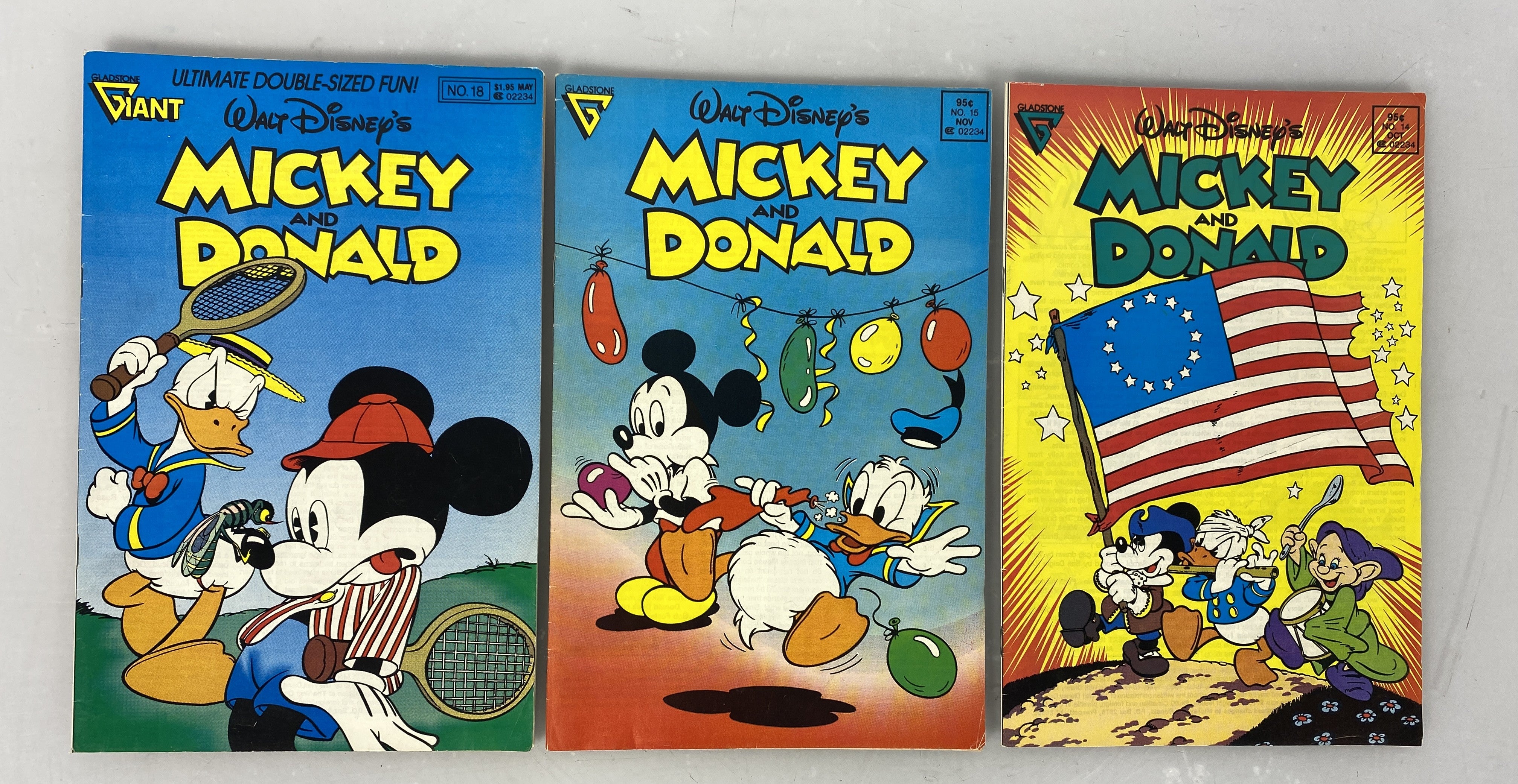 Lot of 11 Mickey and Donald Gladstone Comics 1988-1990