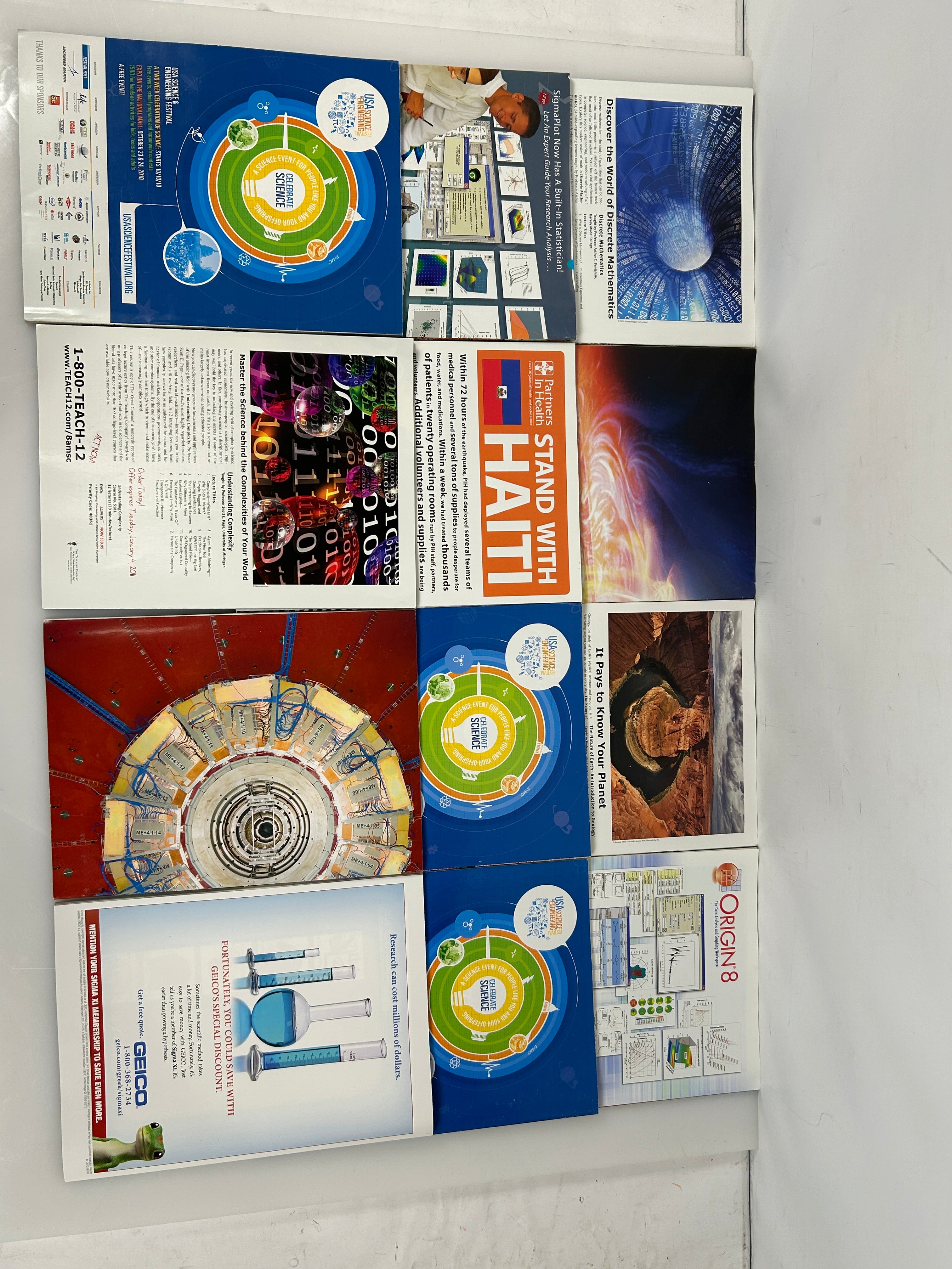 Lot of 12 American Scientist Magazine 5 Vol 2009; 5 Vol 2010, 2 Vol 2012