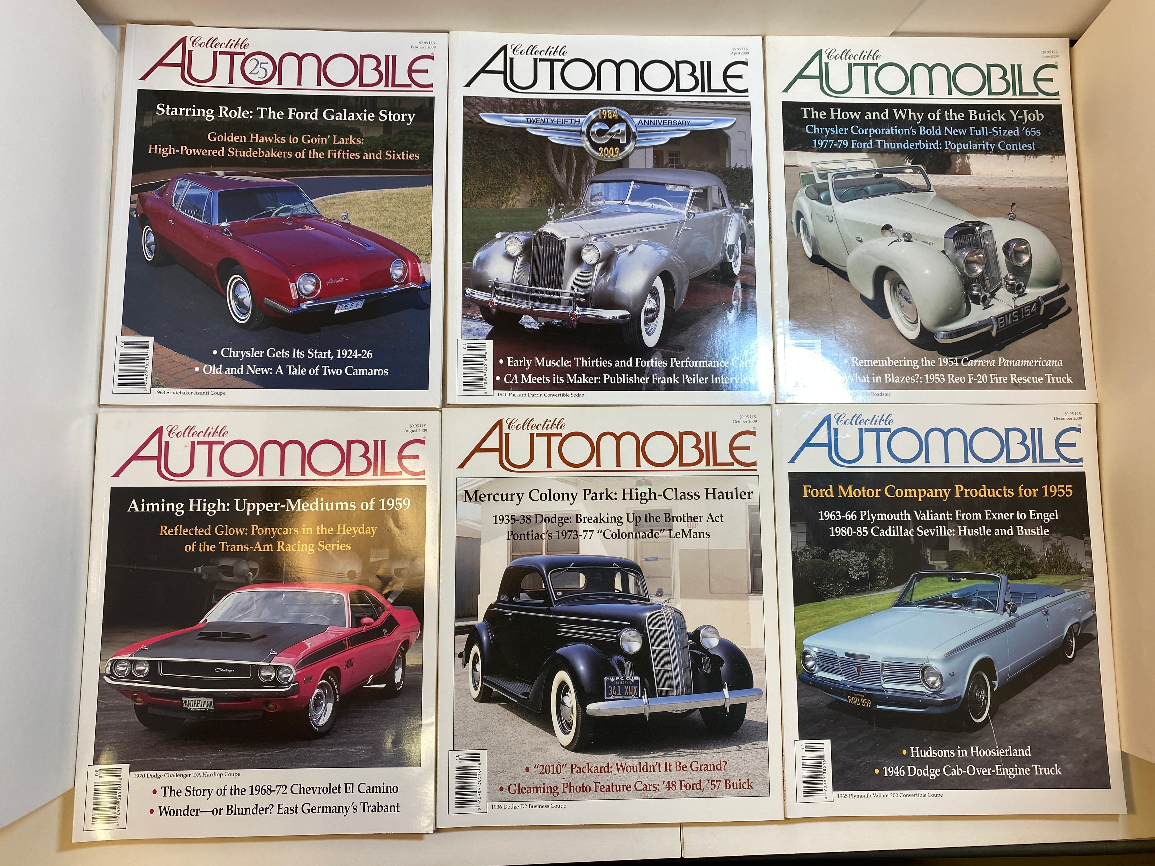 Lot of 12 Collectible Automobile Magazine 2009-2010