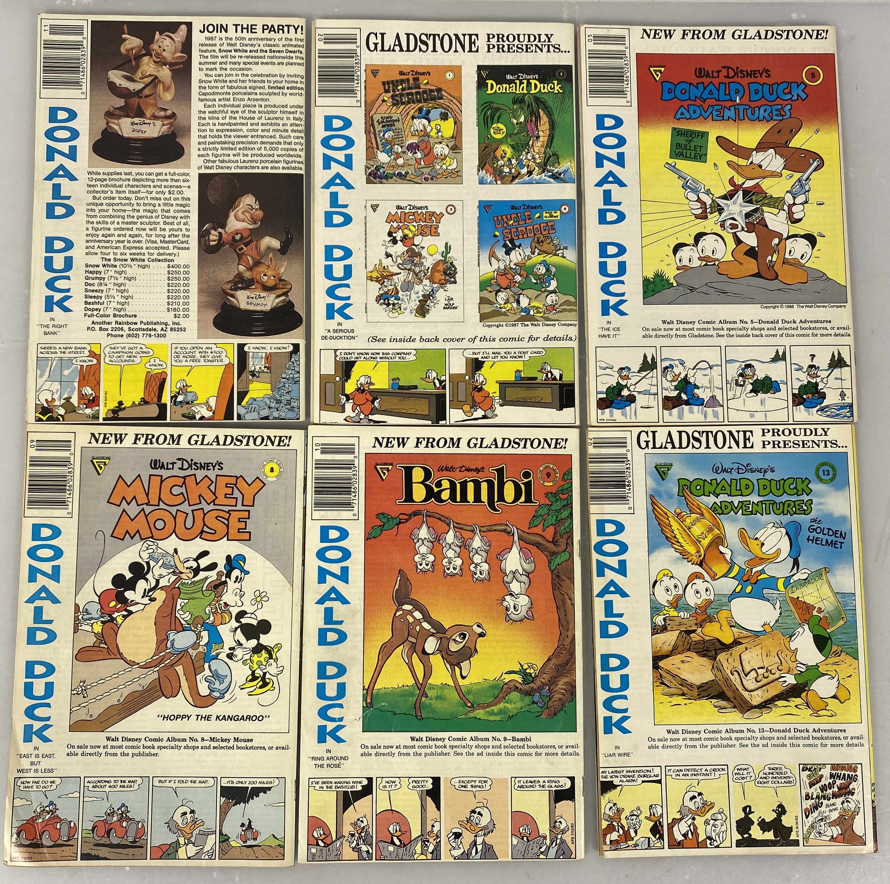 Lot of 12 Donald Duck Adventures Gladstone Comics 1987-1990