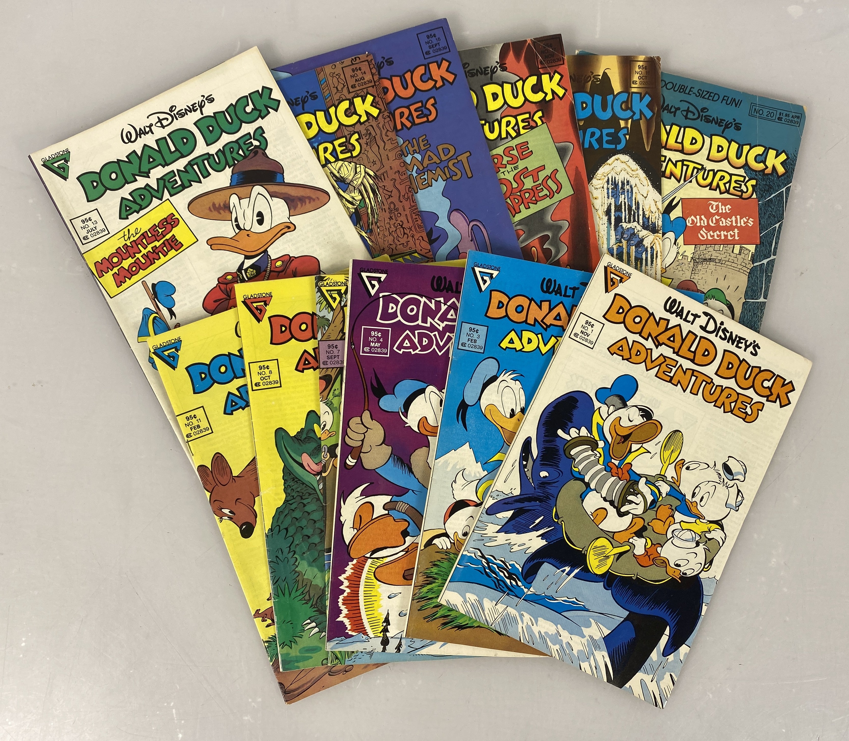 Lot of 12 Donald Duck Adventures Gladstone Comics 1987-1990