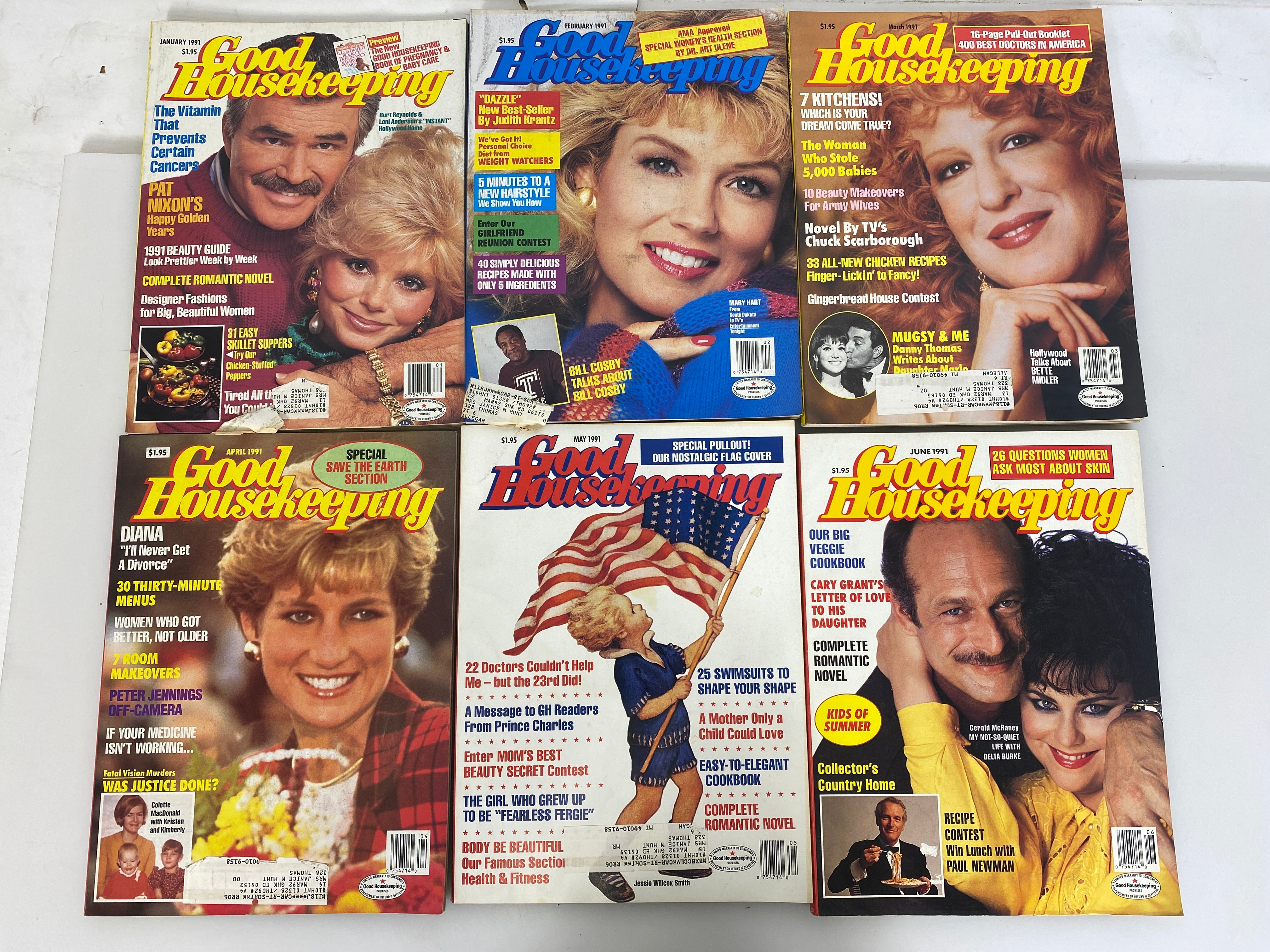 Lot of 12 Vintage Good Housekeeping Magazines 1991
