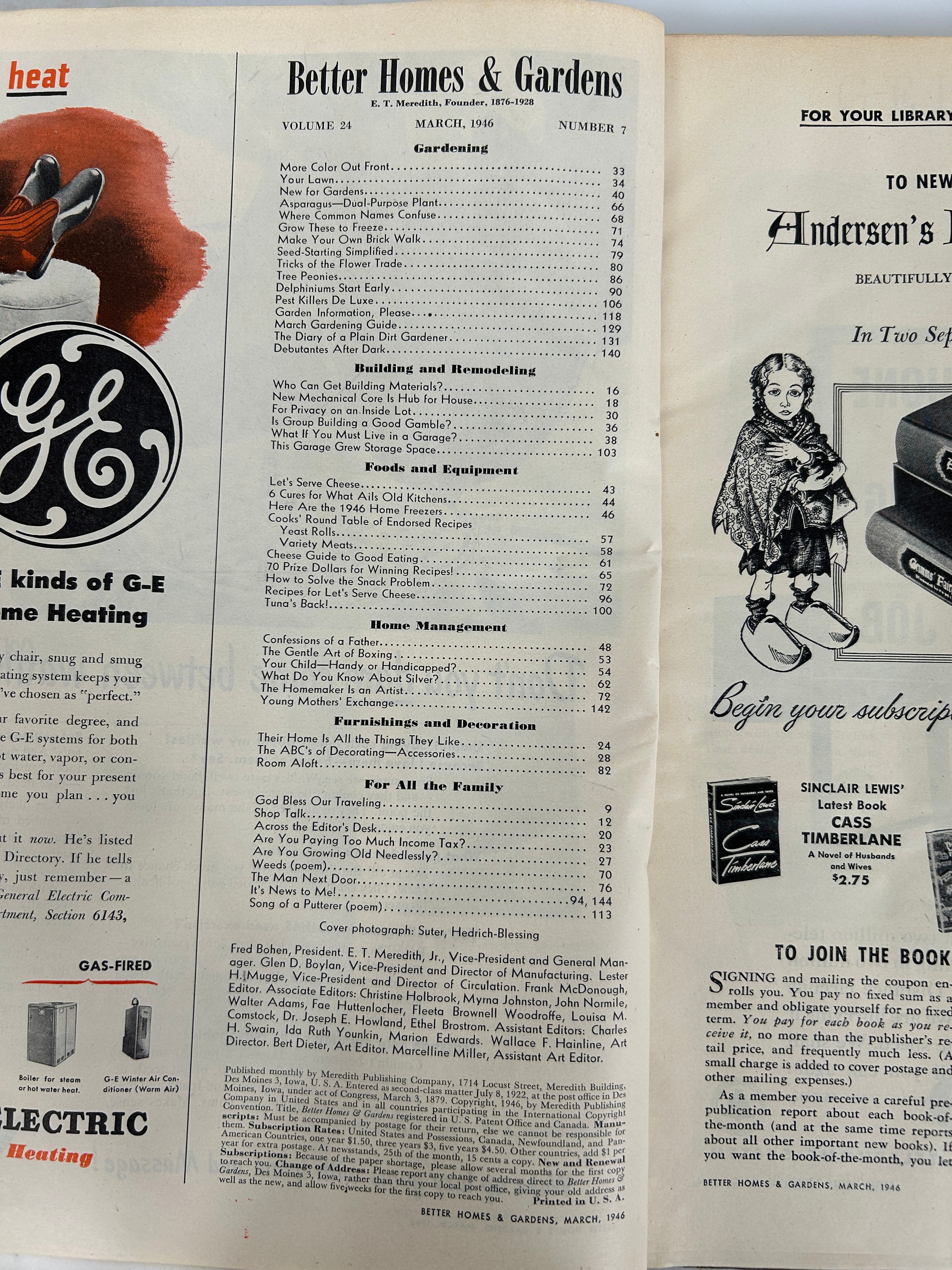 Lot of 13 Better Homes Magazines 1945-1947