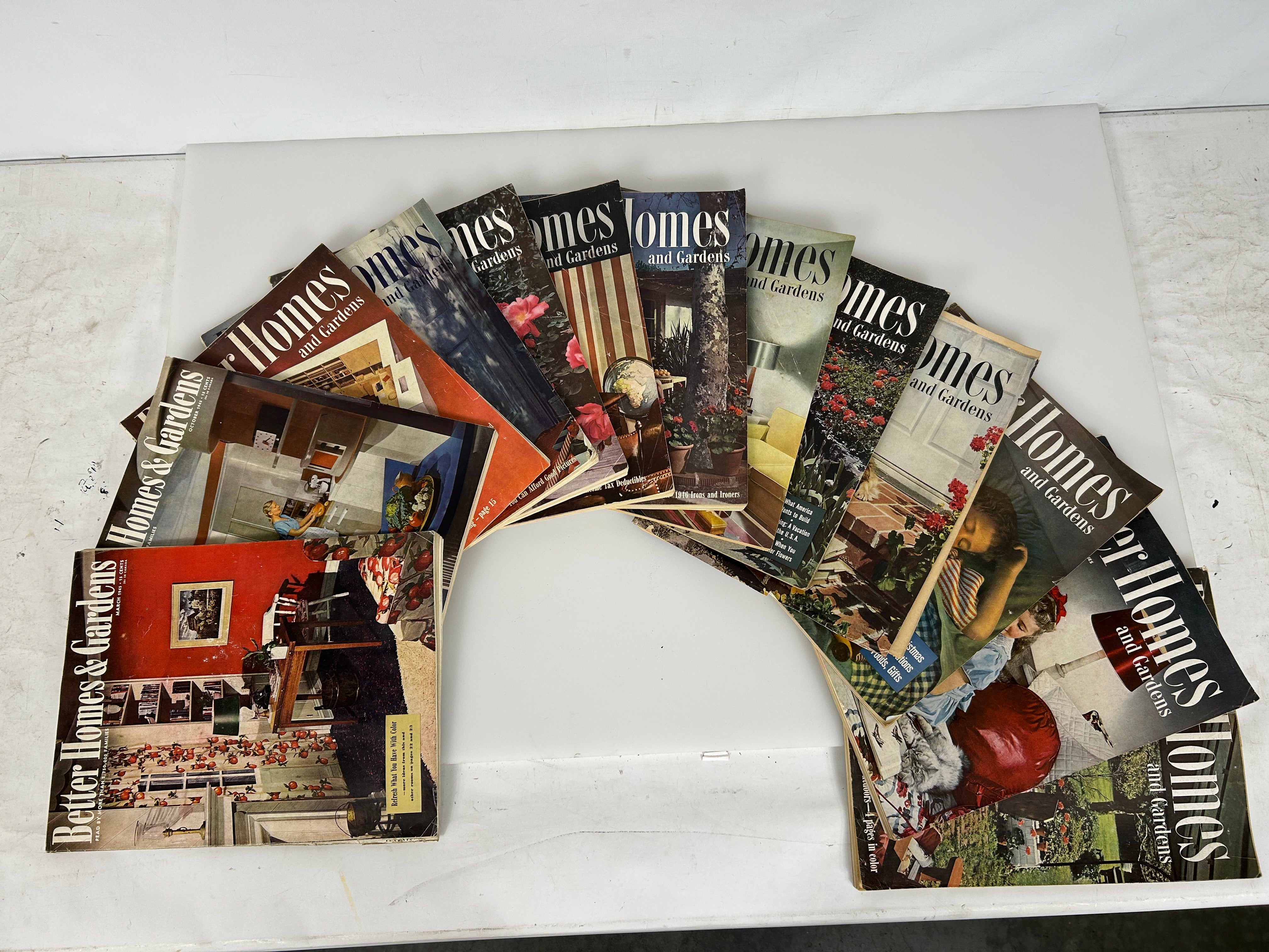 Lot of 13 Better Homes Magazines 1945-1947